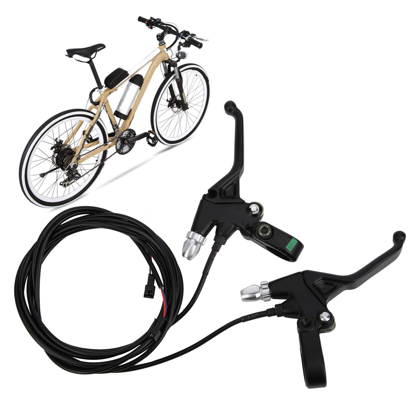 1 Pair Bike Brake Lever - Electric Bicycle & Scooter Conversion Accessory - Mountain Bike Brake Handle - Black - Compatible with Toyfigure E-Bike Modification - Perfect for DIY Electric Bike Upgrades & Commuting Safety