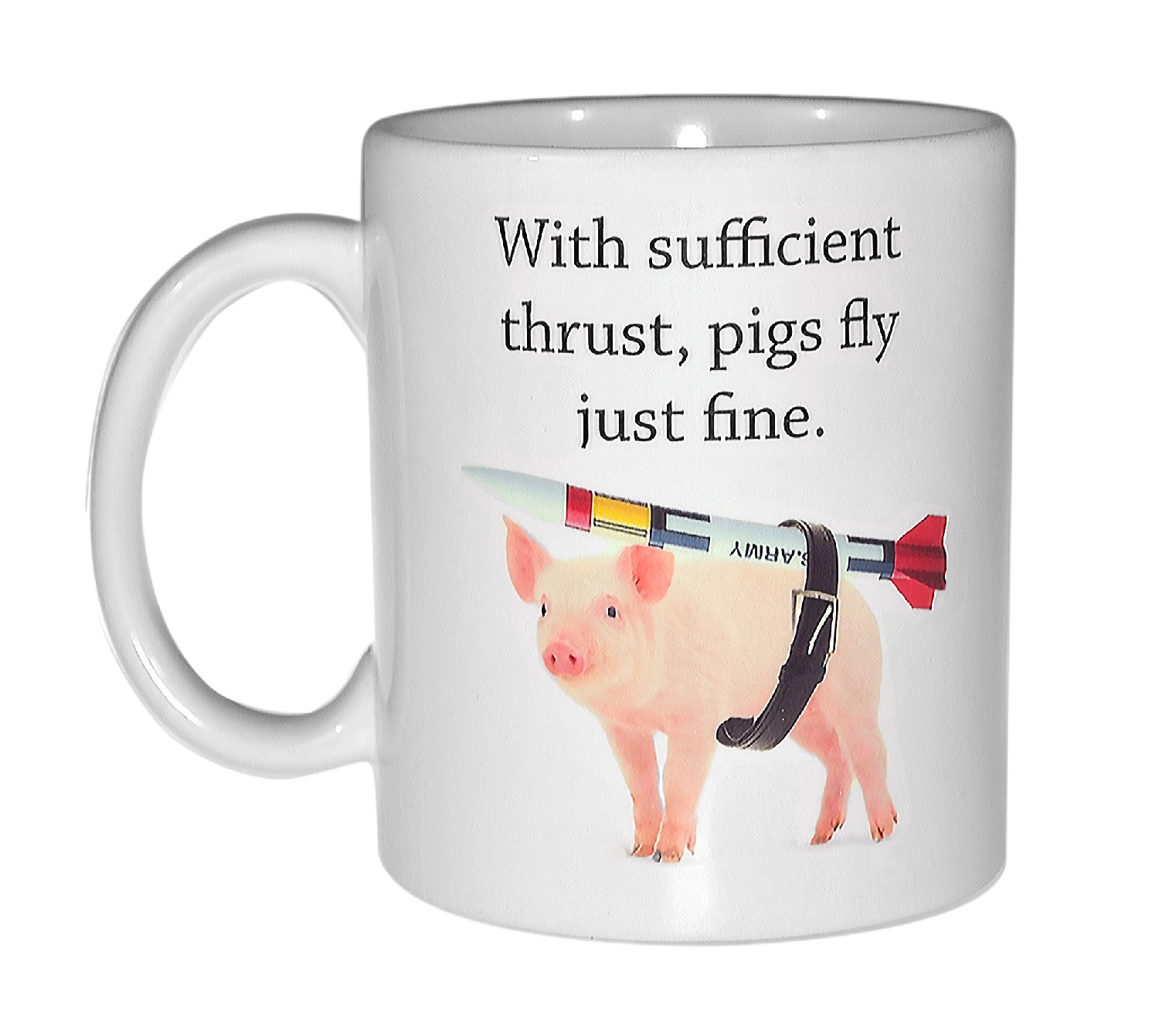 Funny Pigs Can Fly Coffee or Tea Mug - Neurons Not Included - Perfect for Office Humor, Gifts & Coffee Lovers