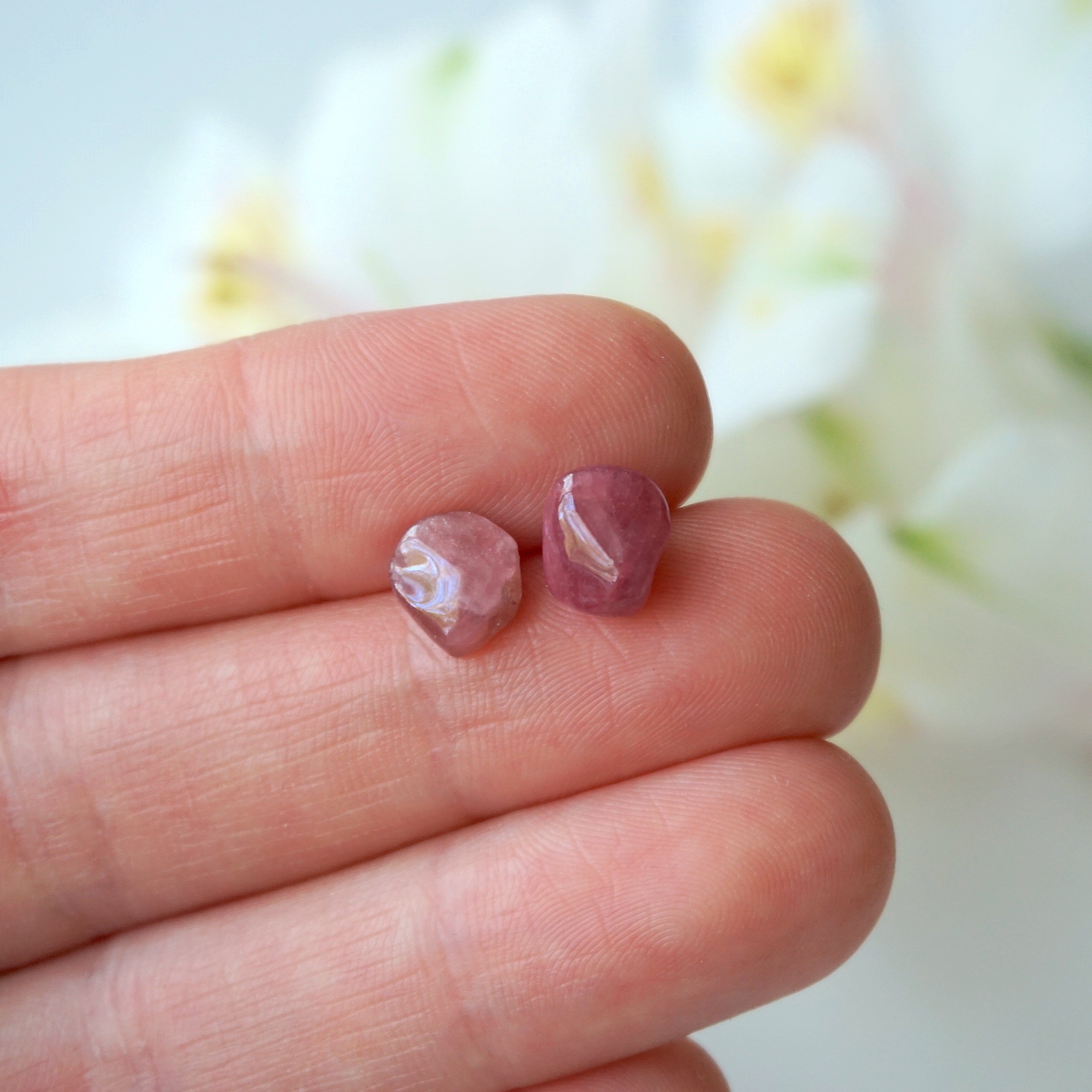 Pink Tourmaline Stud Earrings - Hypoallergenic Post Earrings for Women | Perfect for Weddings, Parties & Everyday Wear