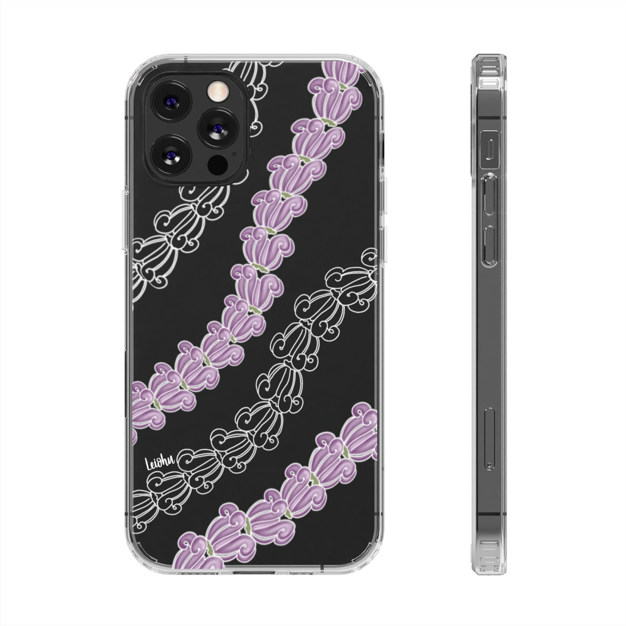 Royal Crown Lei Clear Phone Case - Durable Protective Cover for iPhone & Samsung - Perfect for Hawaiian Luau Parties, Beach Vacations & Themed Events