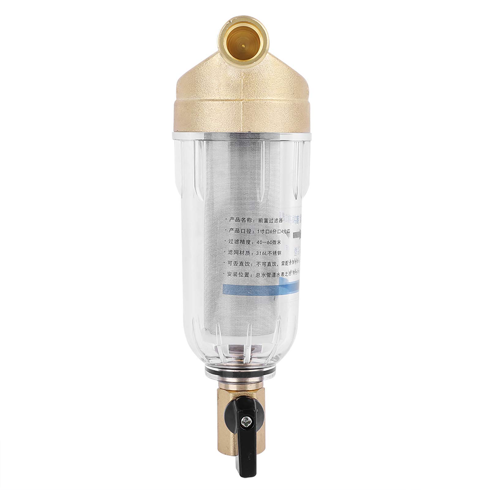Nannigr 6-Point Stainless Steel Water Pre-Filter | 316 Stainless Steel Sediment Filter for Home, RV & Plumbing | Durable Water Filtration System for Clean Drinking Water | Perfect for Kitchen, Bathroom & Outdoor Use