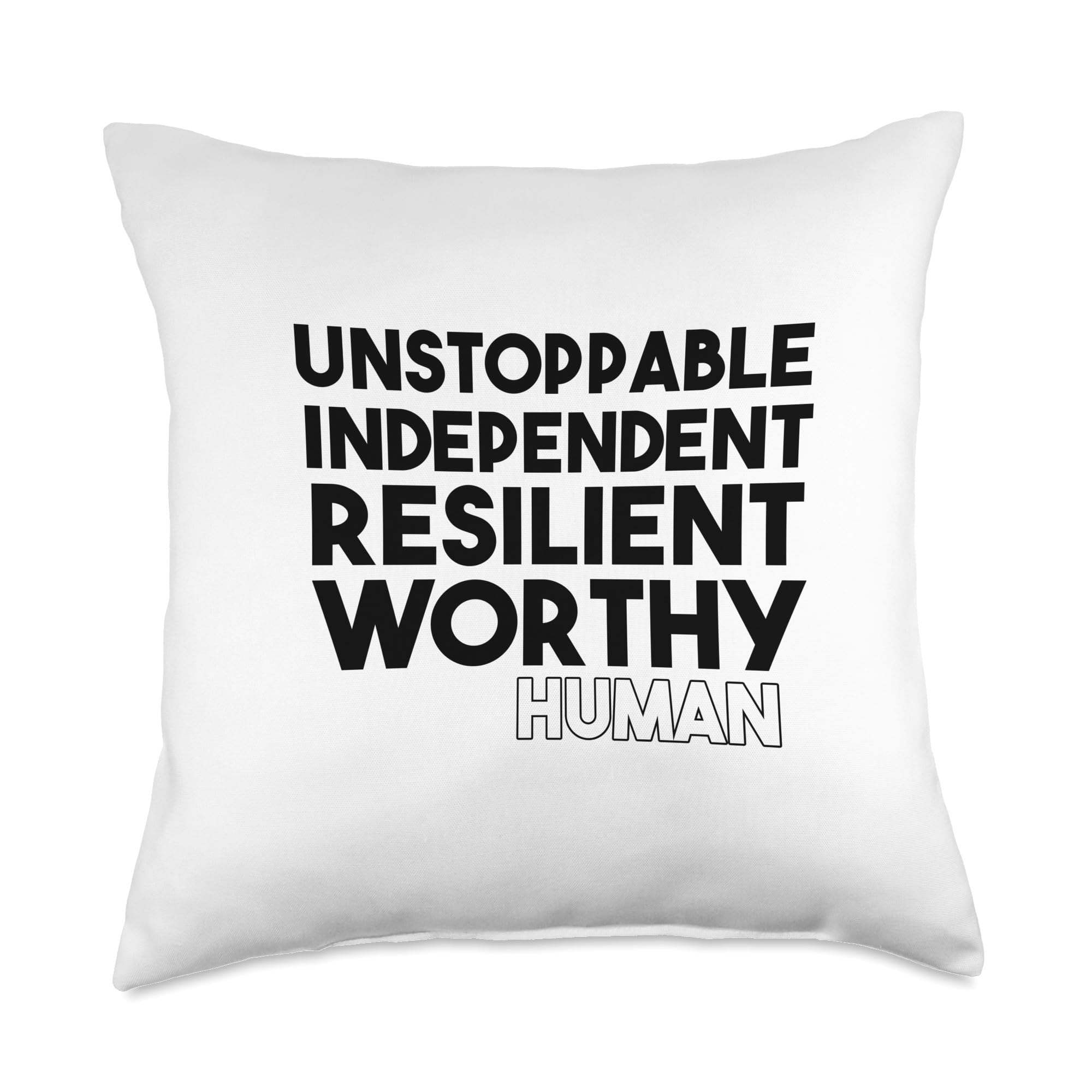 Unstoppable Motivational Throw Pillow 18x18 Inch - Colorful Decorative Cushion for Living Room, Bedroom & Office Decor
