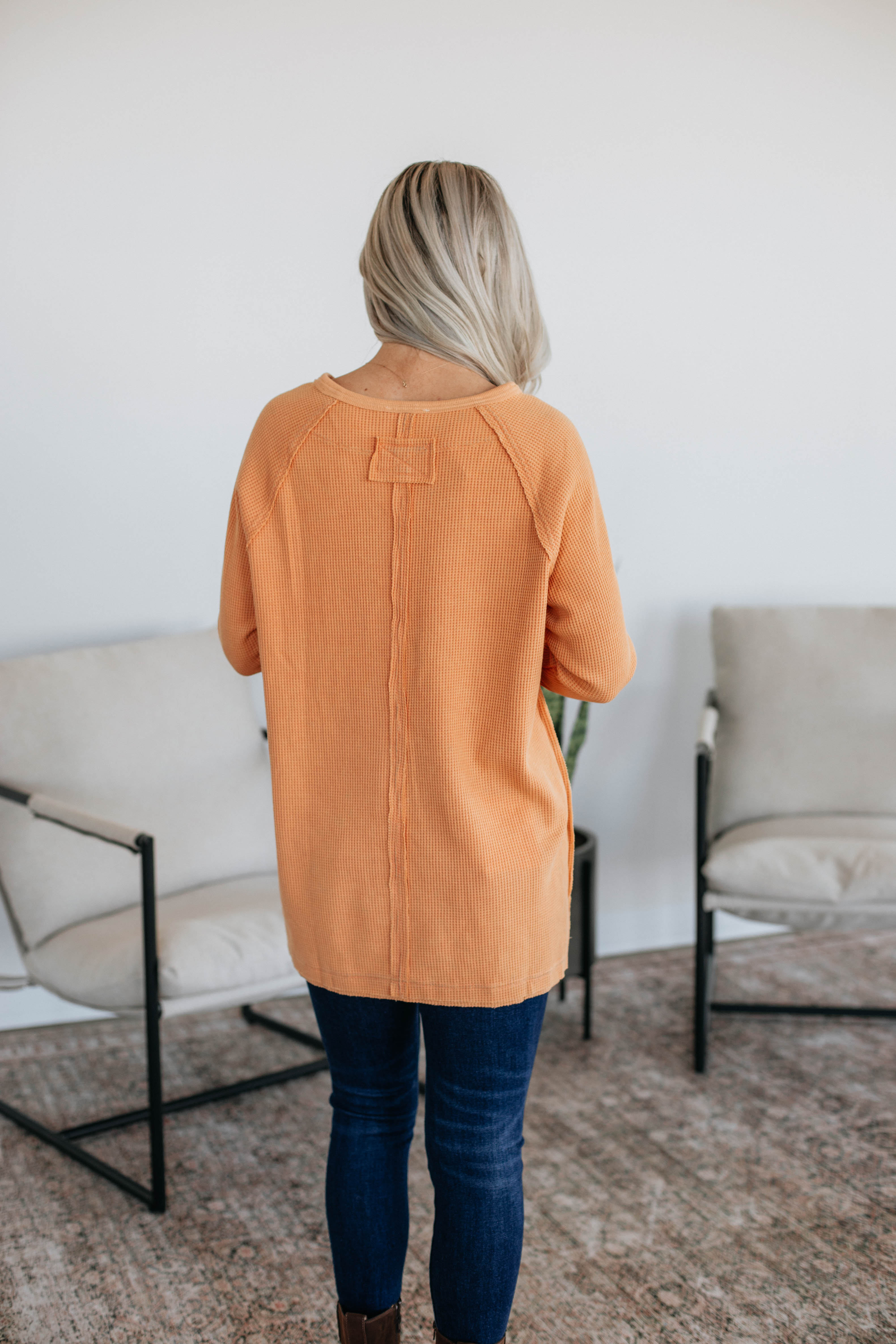 Dafina Knit Top for Women - Soft & Comfortable Apricot Blouse, Casual & Office Wear, Perfect for Spring & Summer Outfits