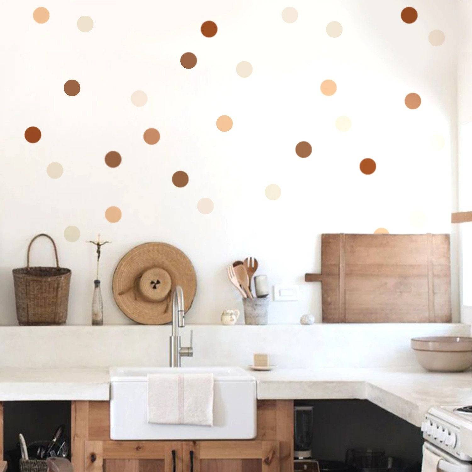 Boho Nursery Polka Dot Wall Decals for Kids - Removable Polka Dot Pebbles Wall Stickers for Baby Room, Playroom & Nursery Decor (12-Pack) | Perfect for Nursery Walls, Kids' Bedrooms & Play Areas