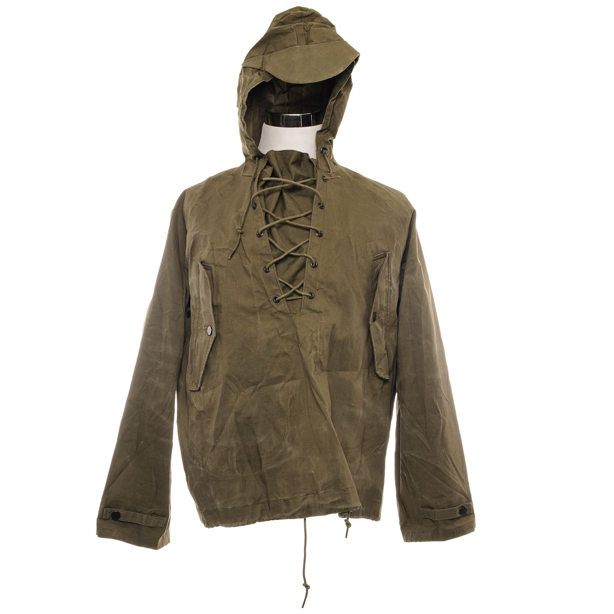Vintage US Army Pullover Wet Weather Parka - 1966 Vietnam War Era Military Jacket - Small Size - Waterproof & Windproof - Perfect for Outdoor Adventures, Reenactments & Collectors