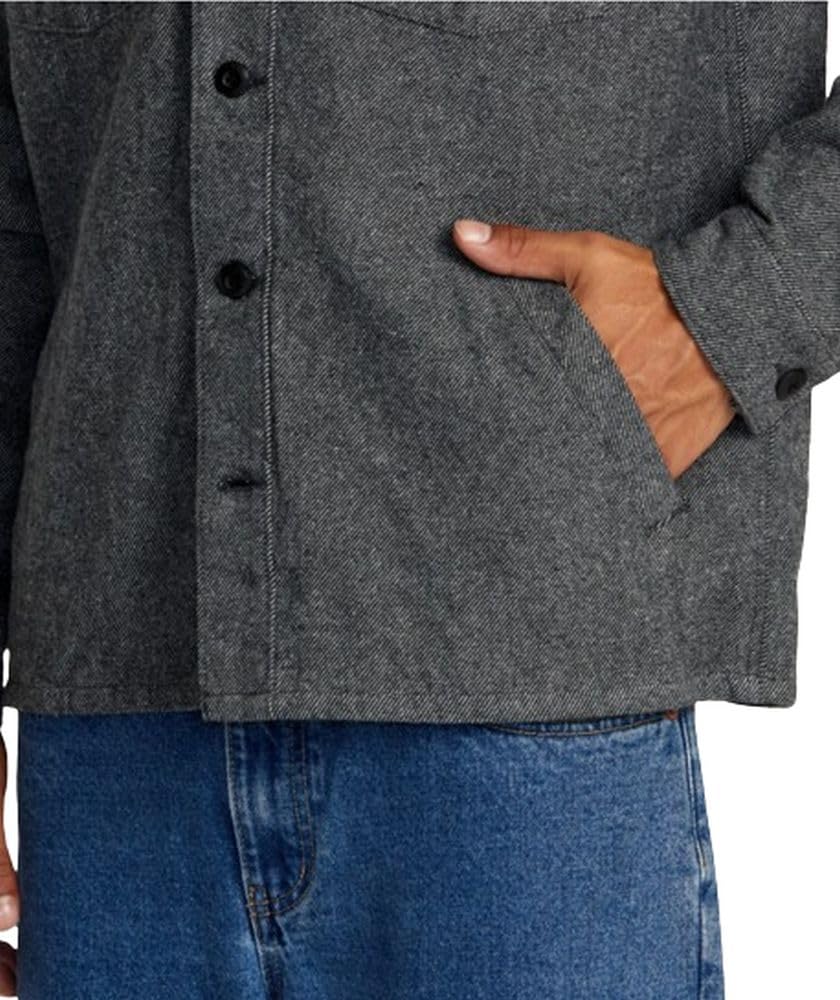 RVCA Men's Shirt Jacket - Lightweight Casual Button-Up Shirt Jacket for Outdoor Activities, Streetwear & Layering