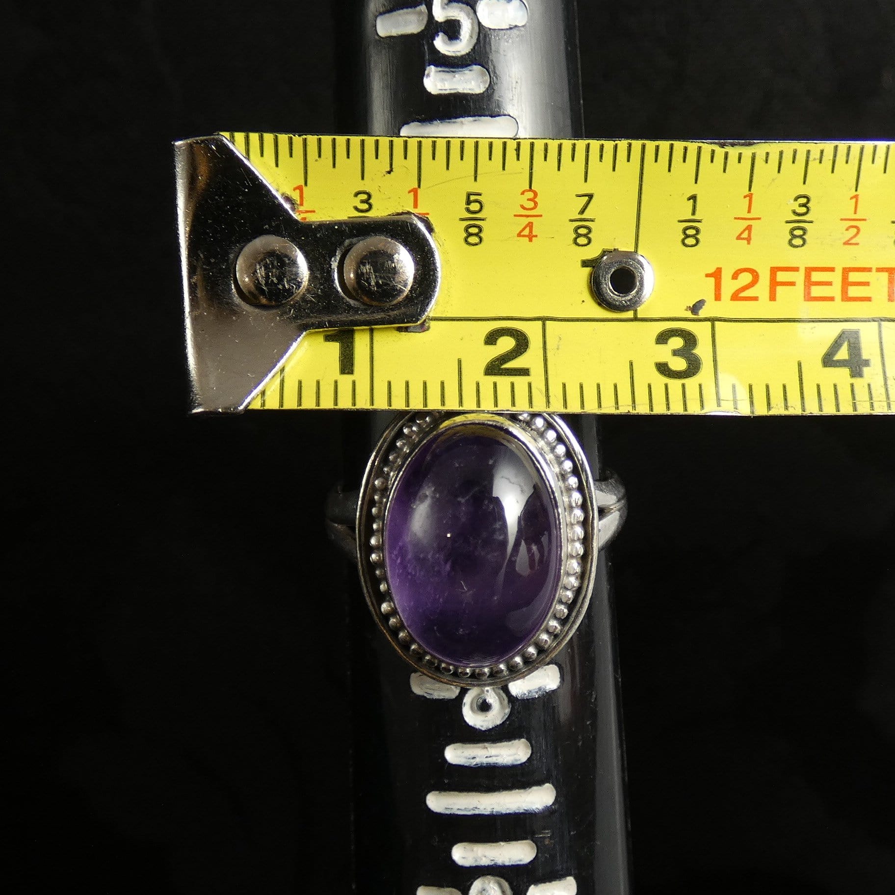 Natural Amethyst Sterling Silver Ring Size 7.25 - Elegant Purple Gemstone Jewelry for Women, Perfect for Valentine's Day Gifts & Everyday Wear