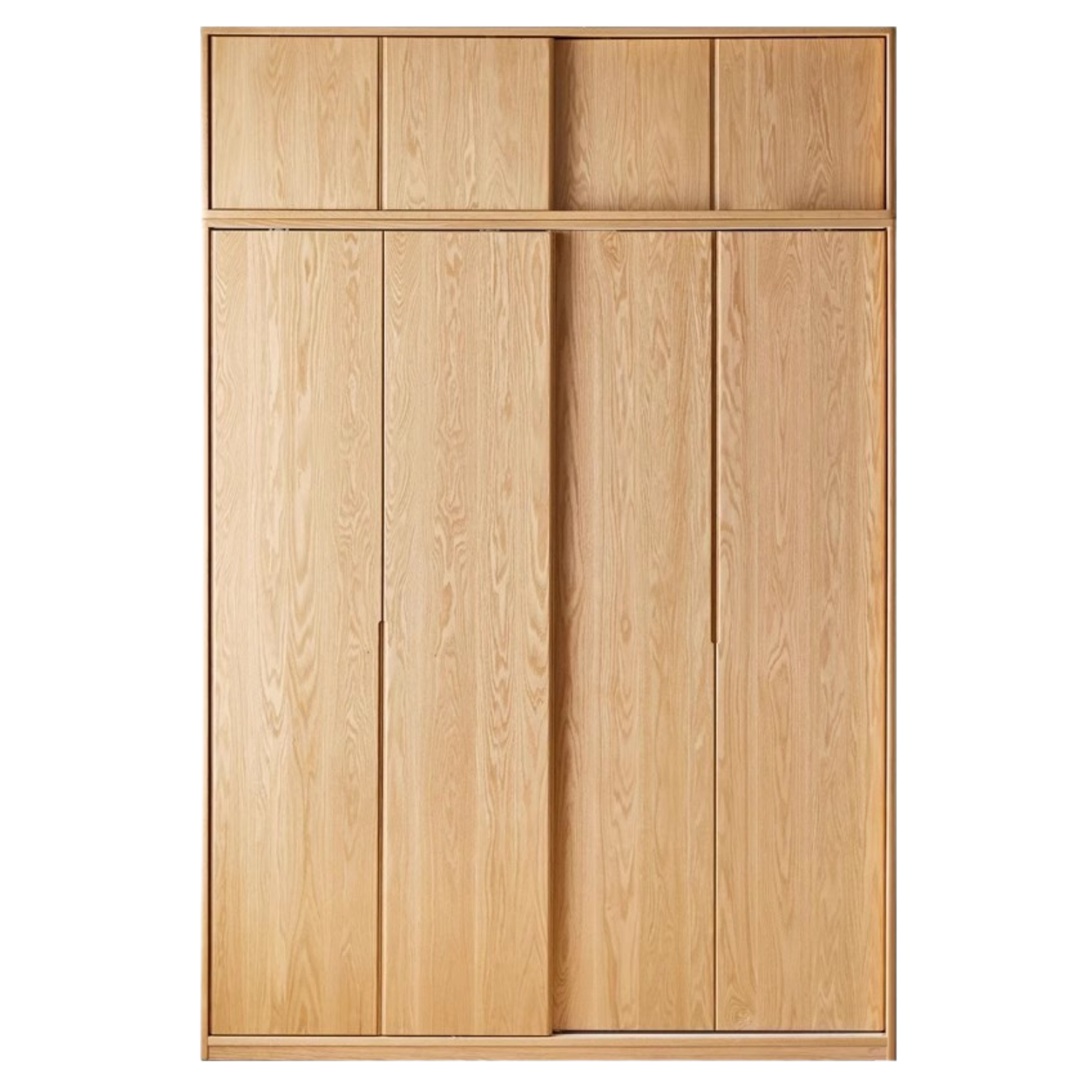 Solid Oak Wood Sliding Door Wardrobe - Durable & Stylish Closet Storage for Bedroom, Living Room, and Office Organization