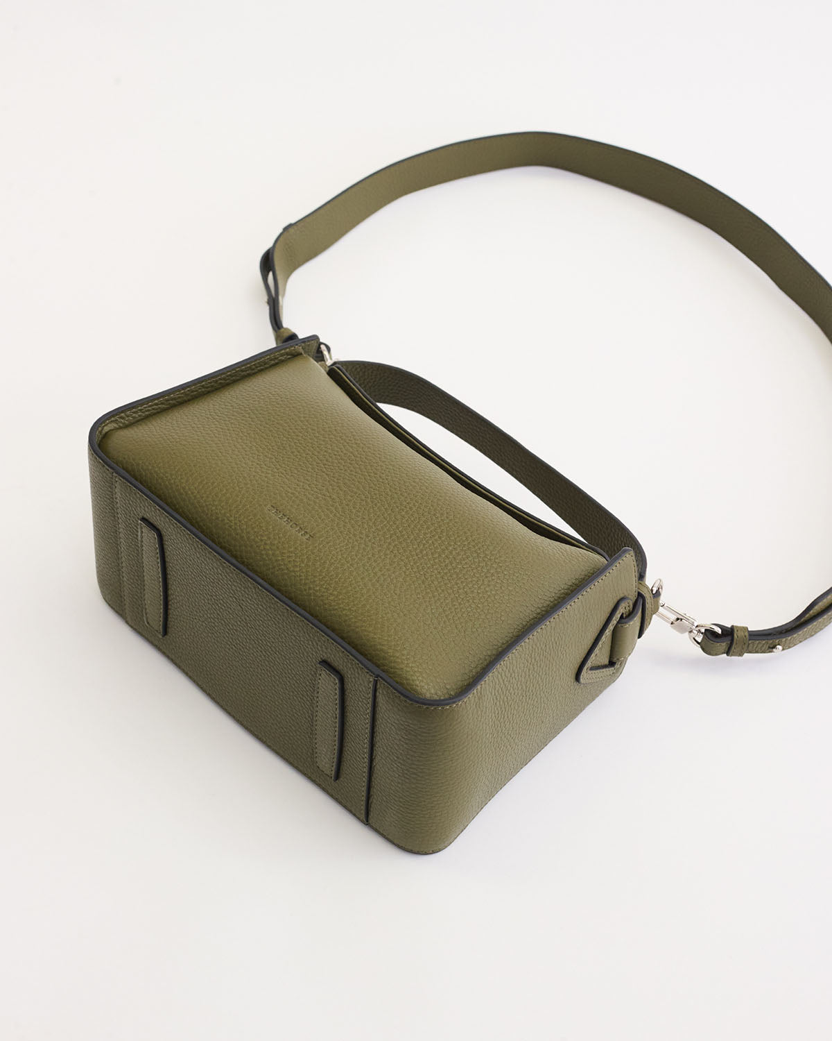 Premium Olive Pebbled Leather Clementine Bag - Stylish & Durable Crossbody Purse for Women | Perfect for Work, Travel & Everyday Use