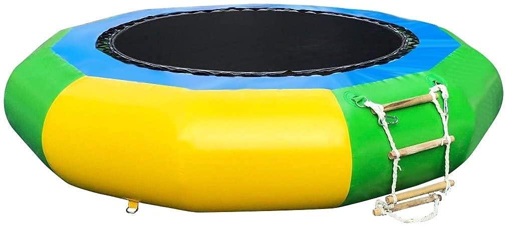 CRX 10 Ft Inflatable Water Trampoline for Lakes & Pools - Heavy Duty Bounce Platform for Swimming, Jumping & Water Sports - Supports Up to 500Lbs - Perfect for Summer Fun, Family Gatherings & Outdoor Adventures