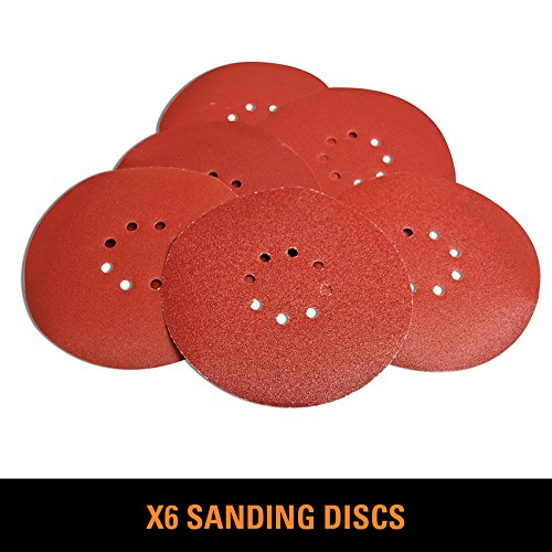 Evolution Power Tools 240 Grit Sanding Discs - 6-Pack for Woodworking, Metal Finishing & DIY Projects | Premium Abrasive Discs for Orbital Sanders