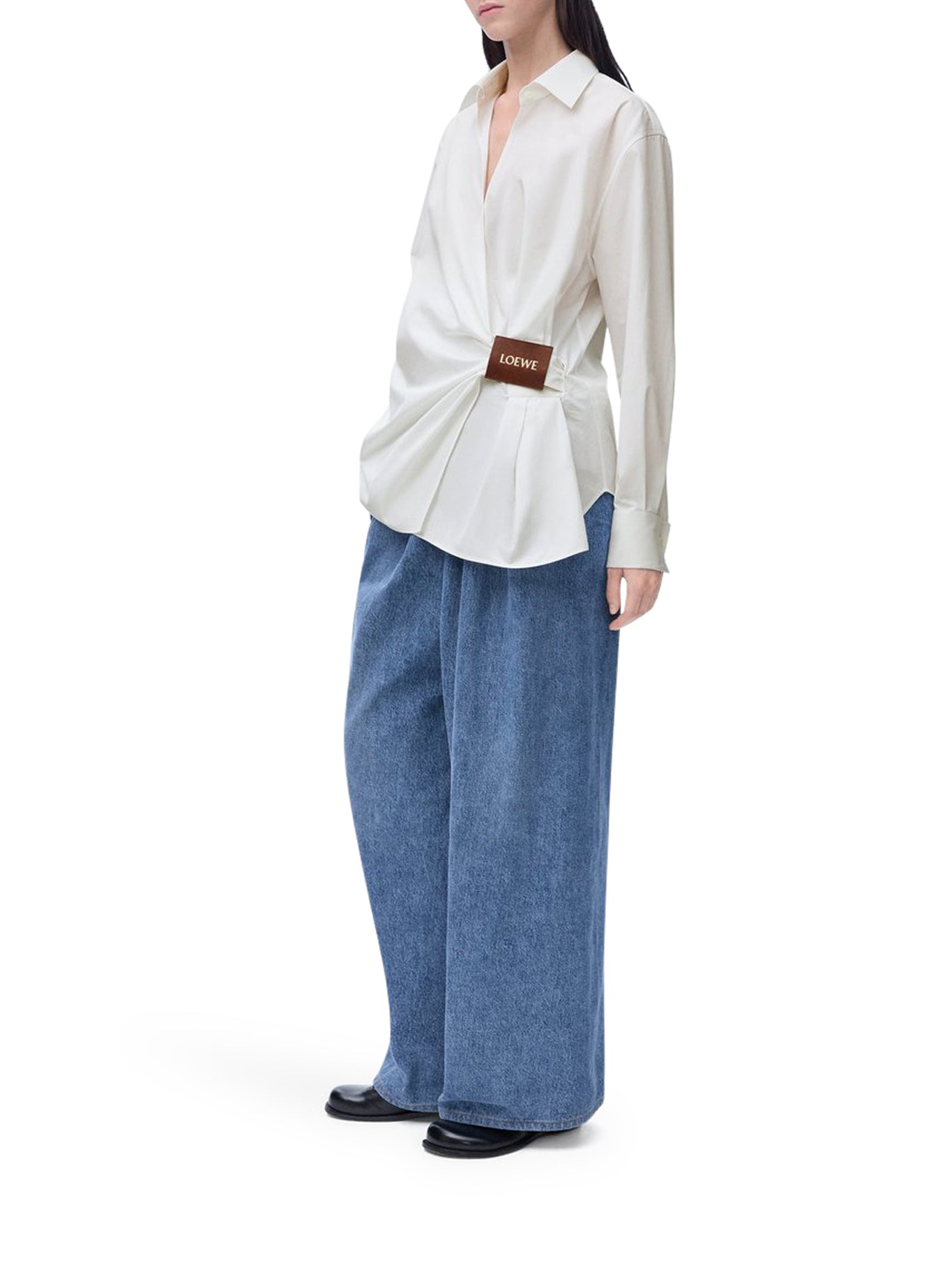 Stylish Draped Cotton Shirt for Women - Soft & Comfortable Casual Blouse - Perfect for Office, Date Night & Everyday Wear