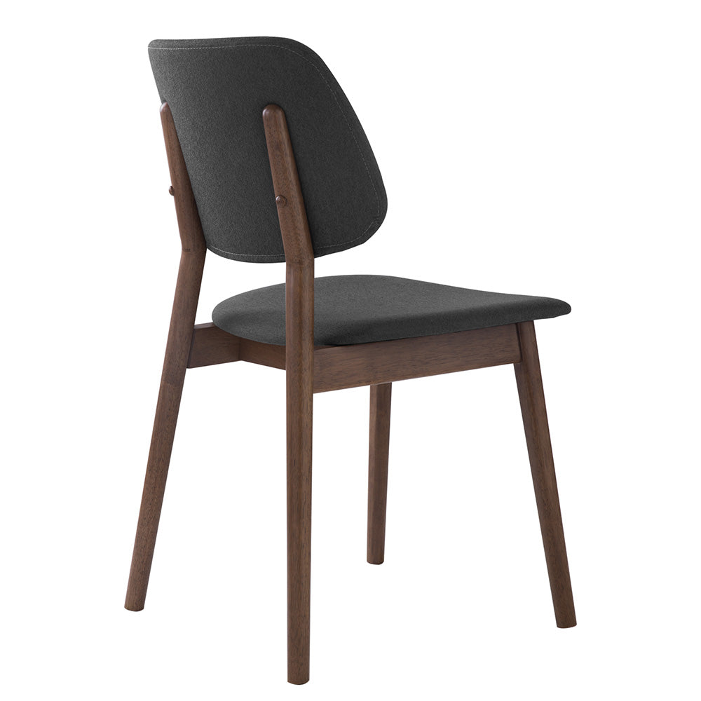 Stylish MERCY Dining Chair in Walnut & Grey - Perfect for Modern Kitchens, Dining Rooms & Home Offices