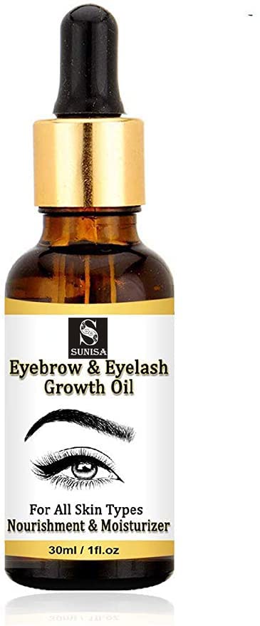 SUNISA Eyebrow & Eyelash Growth Serum - Natural Eyelash Enhancer & Brow Booster for Thicker, Fuller Lashes & Brows - 30ml (1 Pack) - Perfect for Daily Use & Nighttime Lash Care Routine