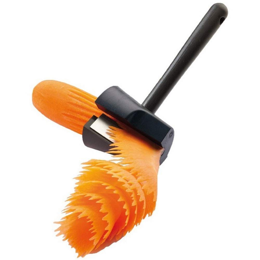 Professional Vegetable Peeler - Ergonomic Spiral Cutter with Flower Funnel Grater for Fruits & Vegetables | Perfect for Salad Prep, Garnishing & Healthy Cooking
