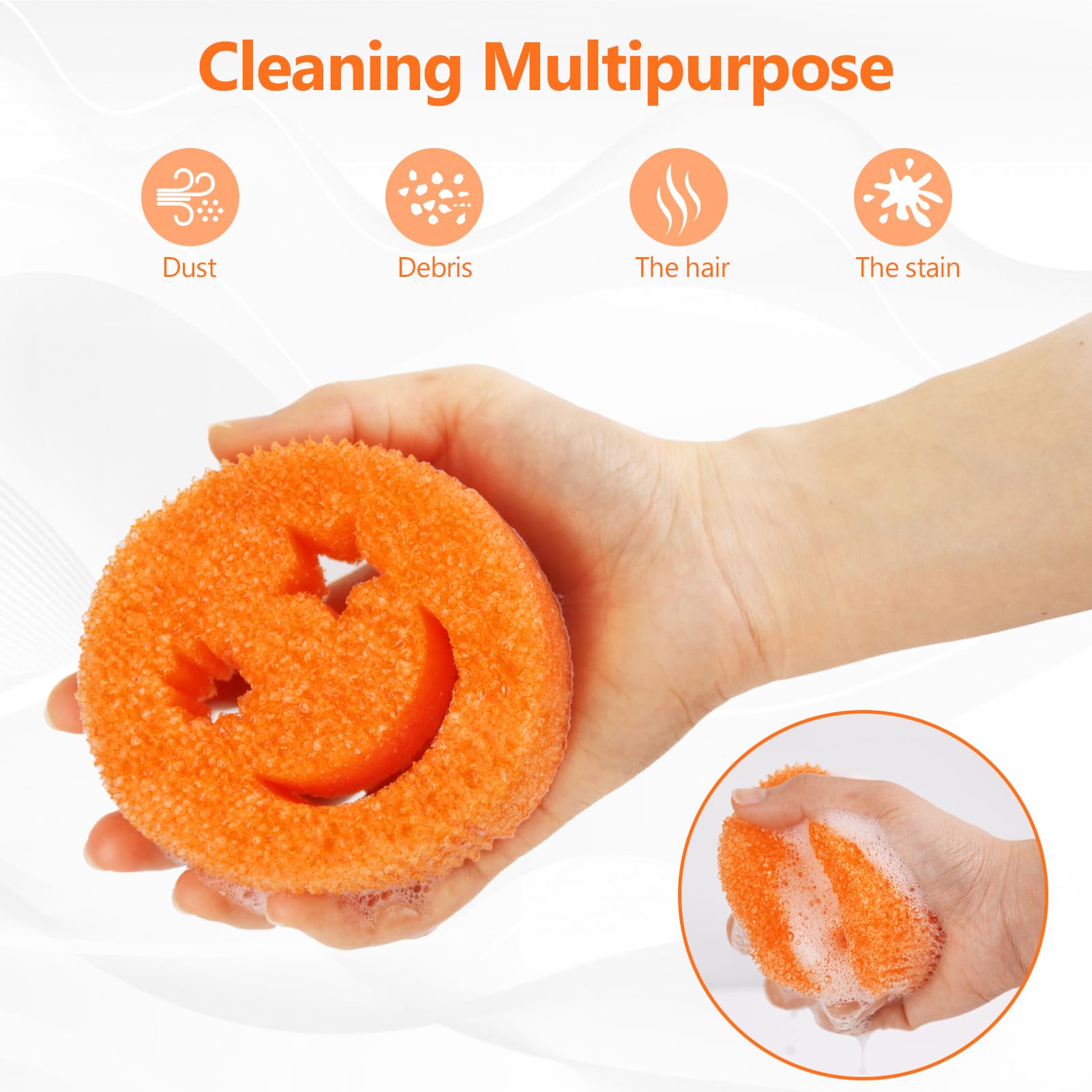 Scratch-Free Dish Sponges (6 Pack) - BPA Free Kitchen & Bath Scrubbers for Odor Control