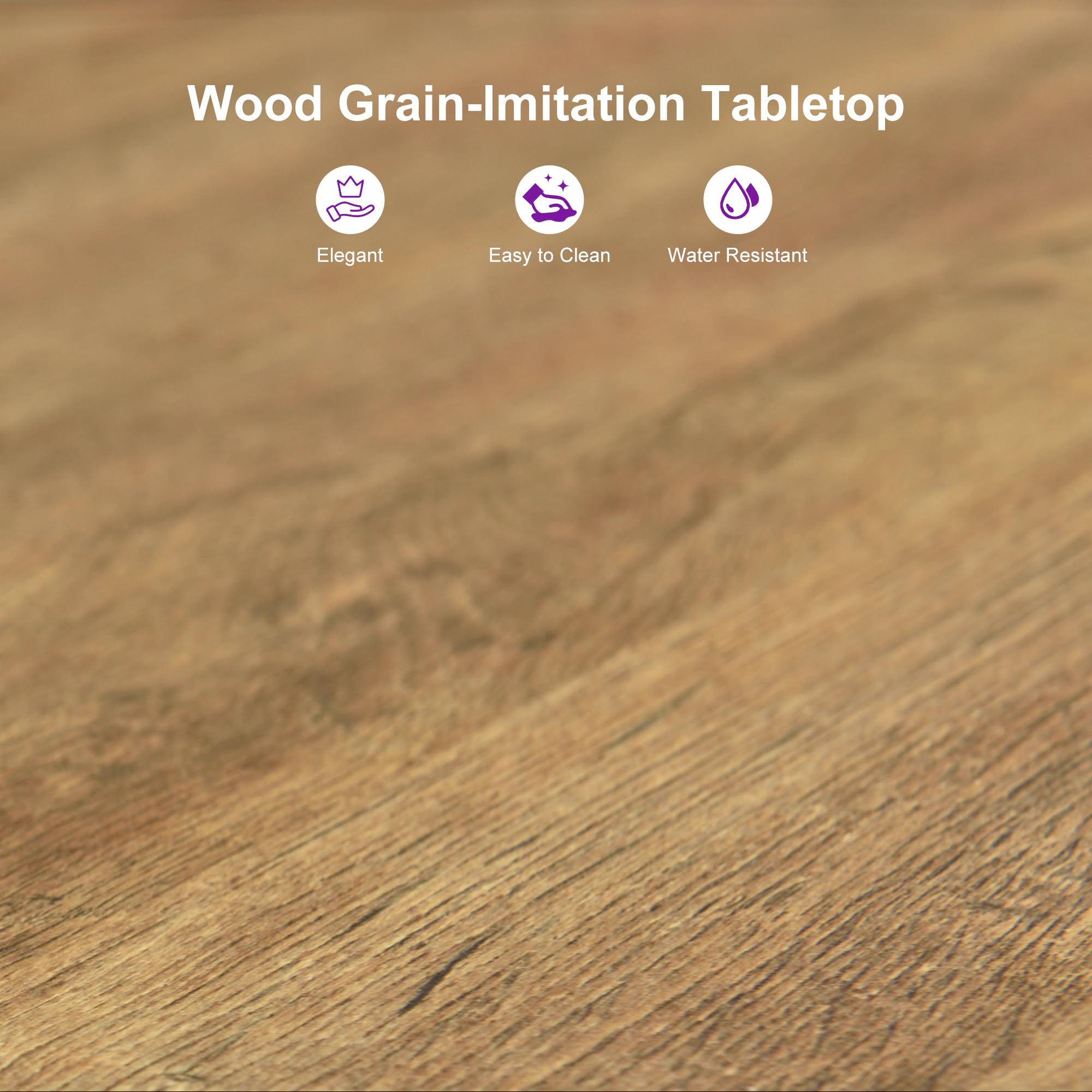 PURPLE LEAF Outdoor Round Bar Table - Modern Aluminum Bistro Table for Patio, Garden & Kitchen Island - Weather-Resistant Brown Furniture (Perfect for Outdoor Dining, Entertaining & Small Space Decor)