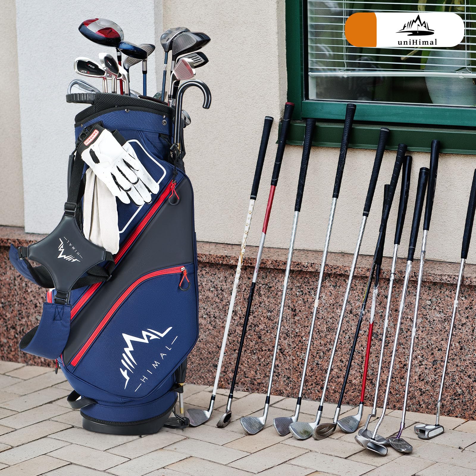 **14-Way Golf Stand Bag Lightweight for Men & Women - Multiple Pockets, Dual Strap & Rain Cover - Perfect for Driving Range, Tournaments & Travel**