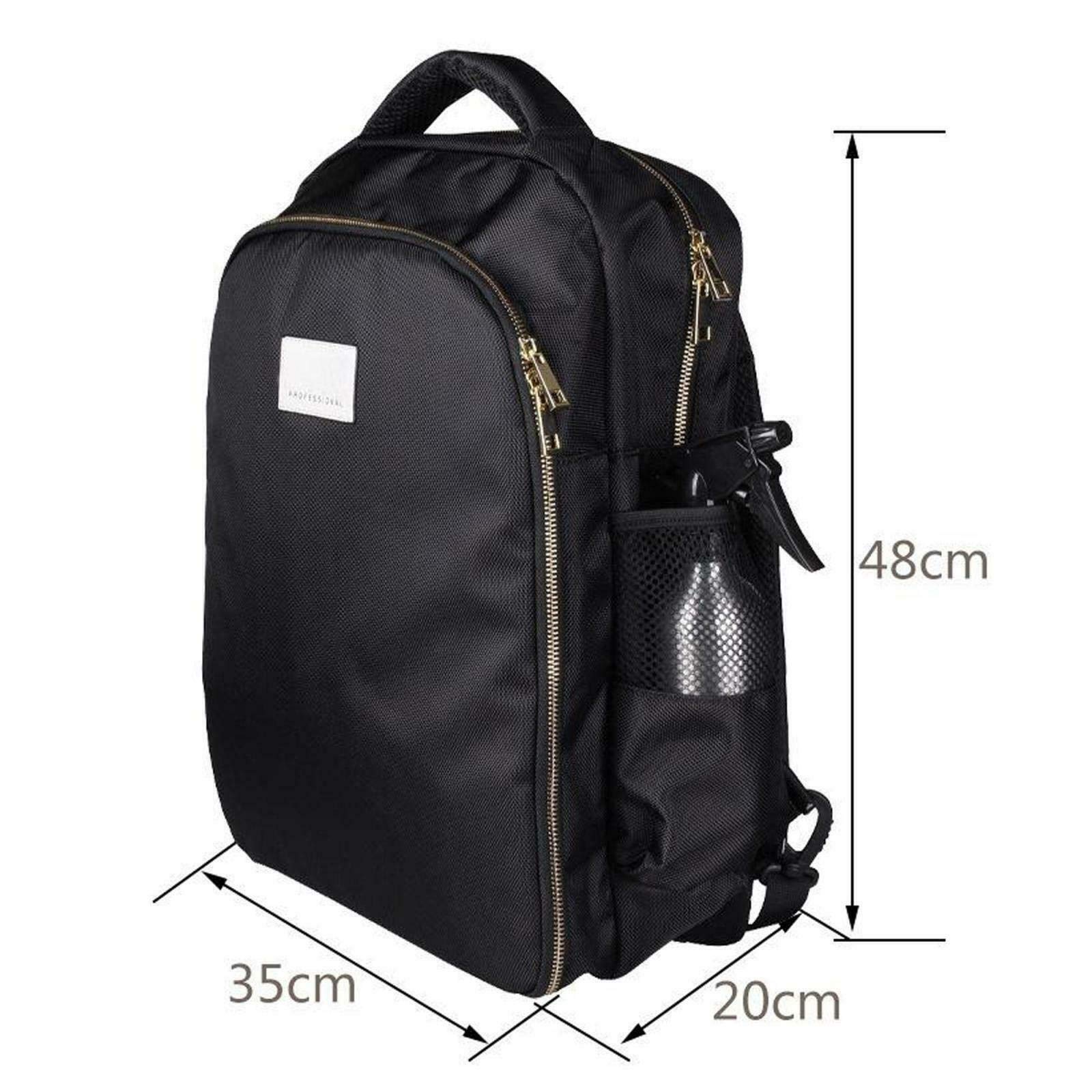 ZHFF Professional Barber Backpack - Multifunctional Hairdressing Tool Organizer with Travel Makeup Storage | Portable Black Backpack for Clippers, Scissors & Styling Tools | Perfect for Salon Professionals & Mobile Hairstylists