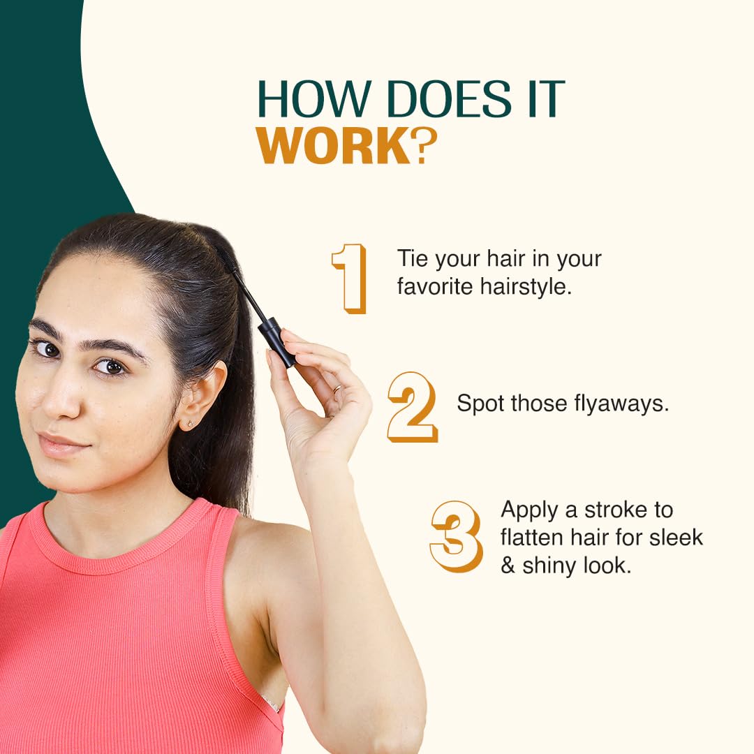 Nourish Mantra Hair Finishing Stick for Women - 12ml | Flyaway Hair Wax Stick | Non-Greasy & Non-Sticky Hair Gel | Hair Accessories for Styling & Smoothing | Perfect for Work, Travel & Everyday Use