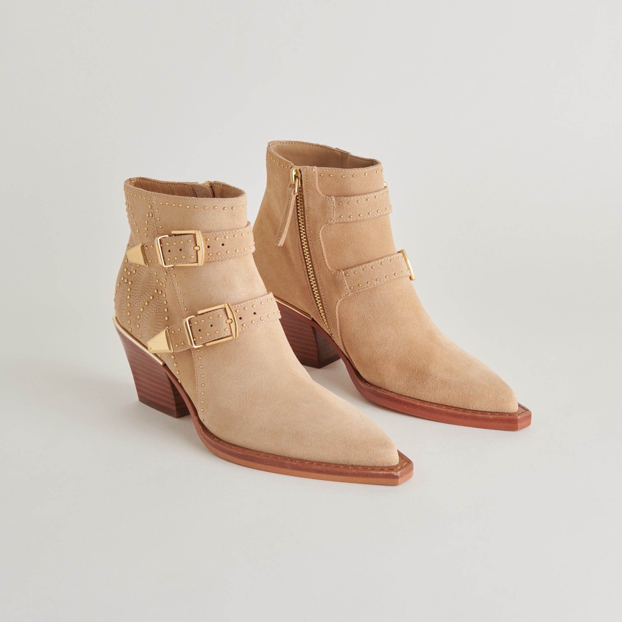 RONNIE BOOTIES CAMEL SUEDE - Women's Ankle Boots for Fall & Winter | Comfortable & Stylish Suede Booties for Casual Outfits, Office Wear & Date Nights