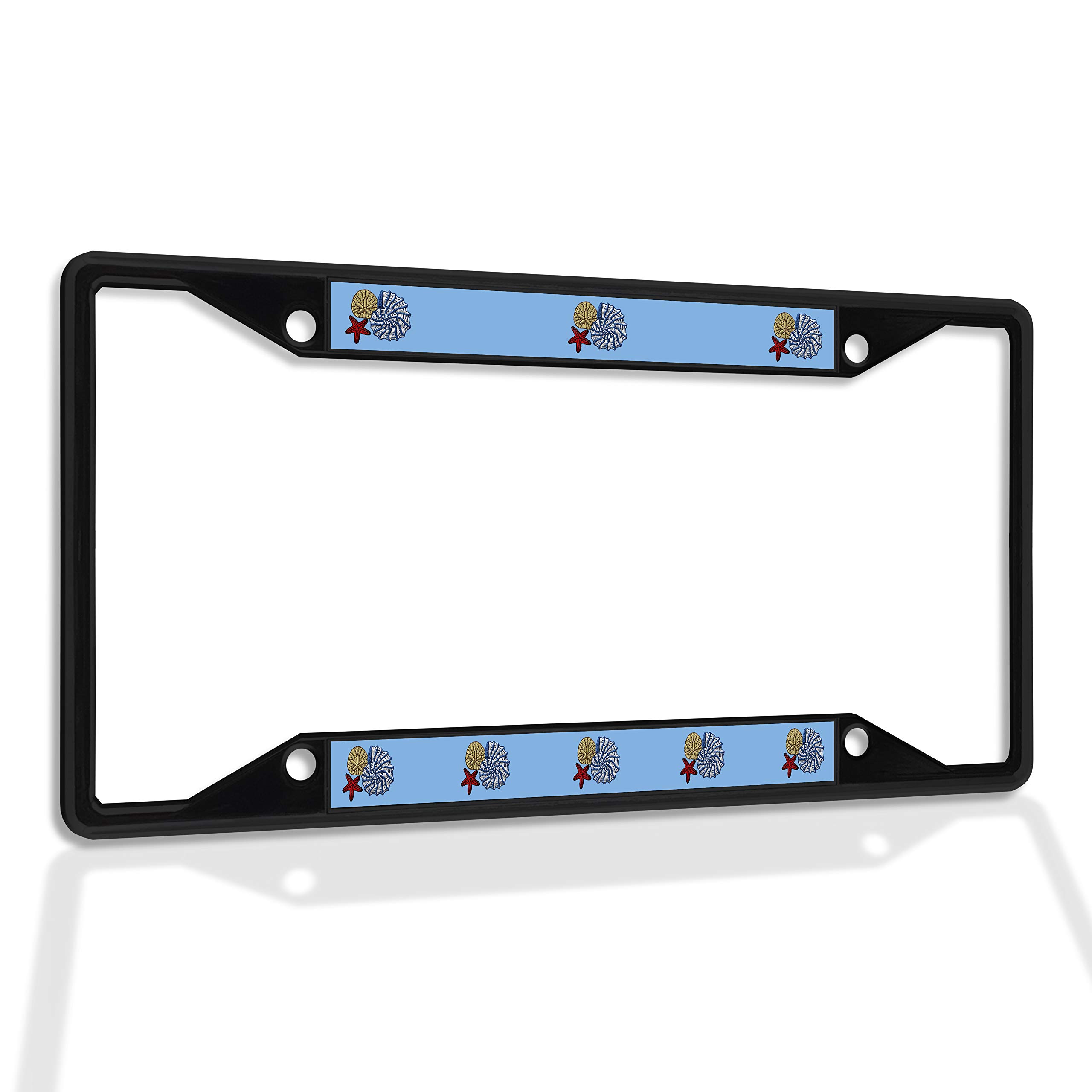 Premium Metal License Plate Frame - Weatherproof Black Car Accessory with 4 Solid Holes | Durable Auto Upgrade for Trucks, SUVs & Classic Cars | Perfect for Road Trips & Vehicle Customization