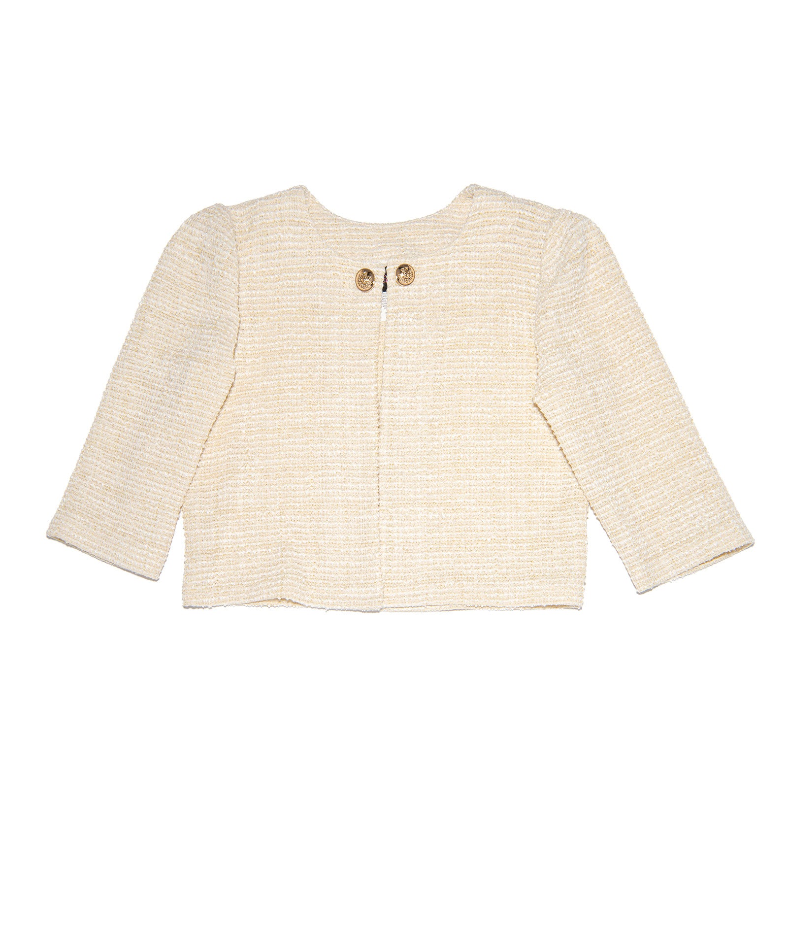 Debra Girls Jackie Ivory & Gold Jacket – Stylish Women's Blazer for Office, Party & Special Occasions
