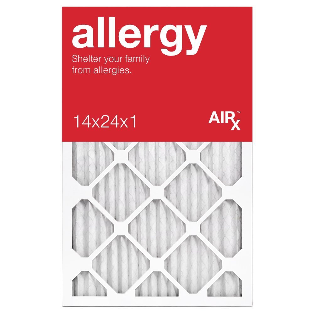 14x24x1 MERV 11 Premium Allergy Pleated Furnace Air Filter - Made in USA - Box of 6 by AIRX Filters - Perfect for HVAC Systems, Home Air Purification & Allergy Relief