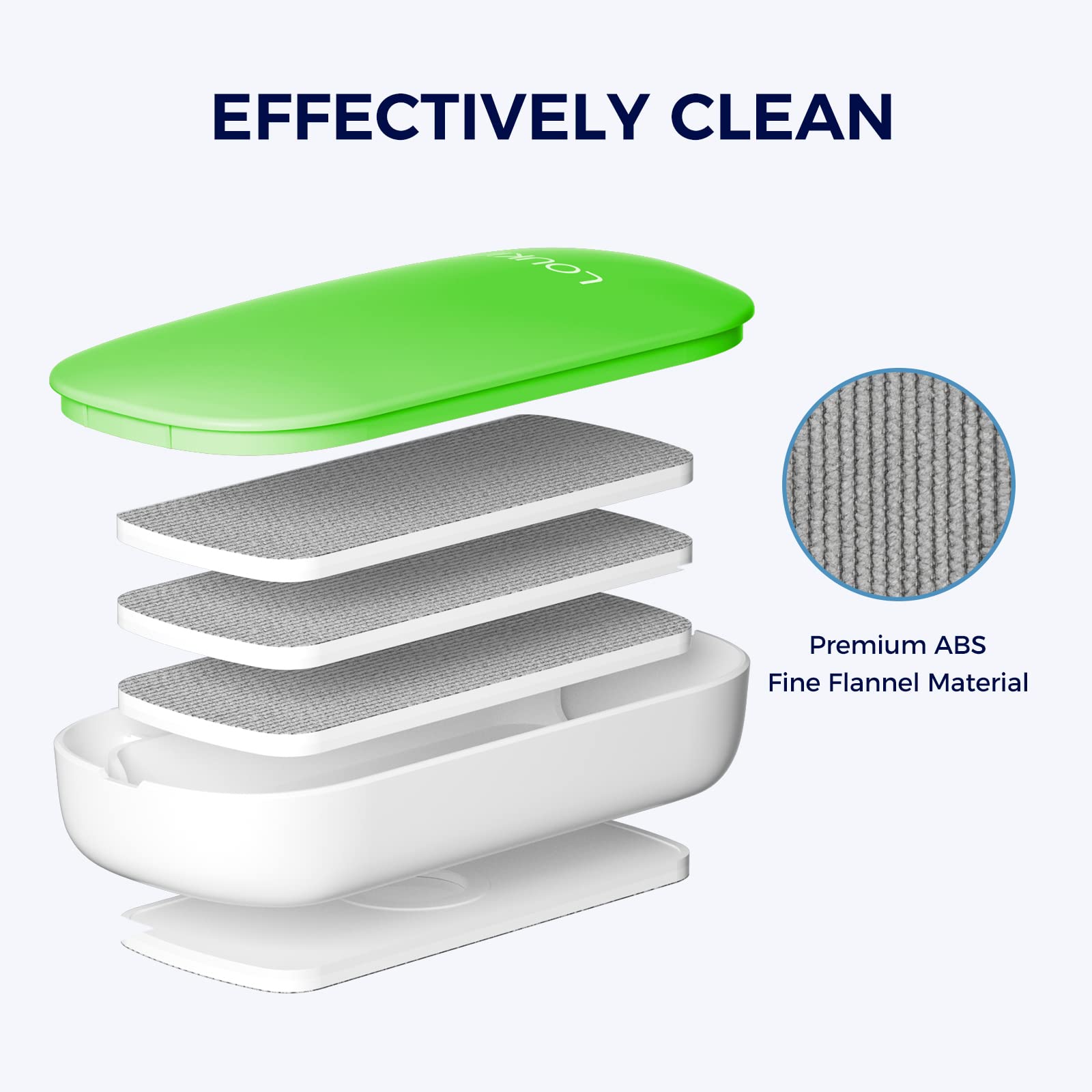 Magnetic Whiteboard Eraser with 3 Replaceable Felt Pads - 4-in-1 Glass Dry Erase Board Cleaner Kit Includes 3.4 fl oz Whiteboard Cleaner (Green) - Perfect for Classrooms, Offices & Home Use