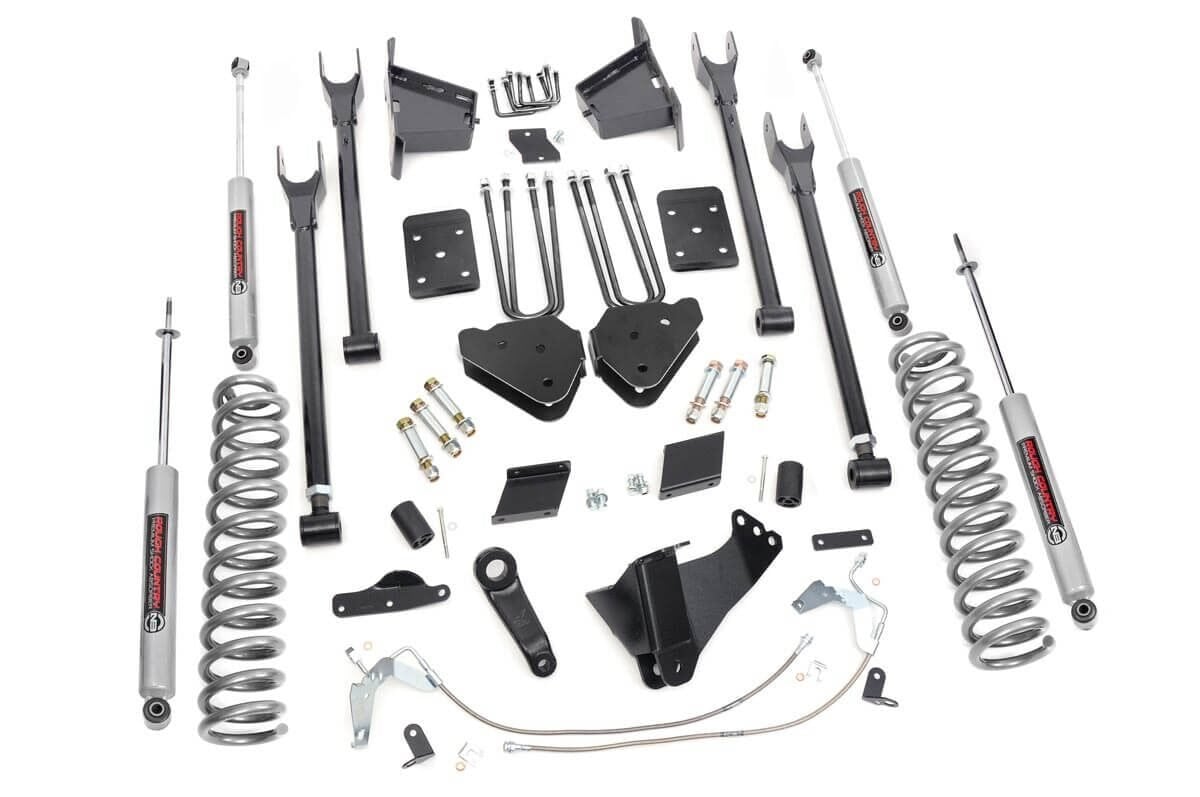 6 Inch Lift Kit for Ford F-250 Super Duty 4WD (2015-2016) - Heavy Duty 4-Link Suspension System with No Overload - Off-Road Truck Accessories for Enhanced Performance & Ground Clearance | Perfect for Rock Crawling, Mudding & Trail Adventures