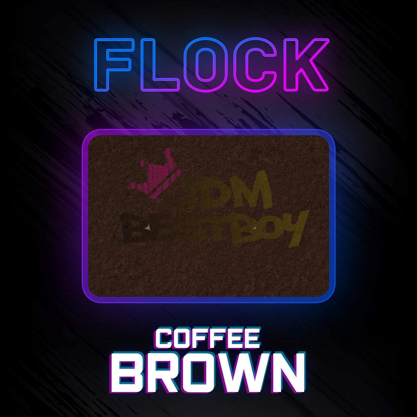 Premium Coffee Brown Flock Heat Transfer Vinyl (HTV) Sheet - 20