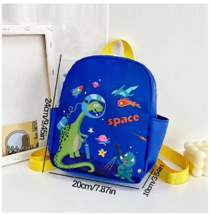 Dinosaur Print Fashion Backpack for Kids - Cartoon School Bag for Kindergarten Boys & Girls, 24x20x10cm - Perfect for School, Travel & Daily Use