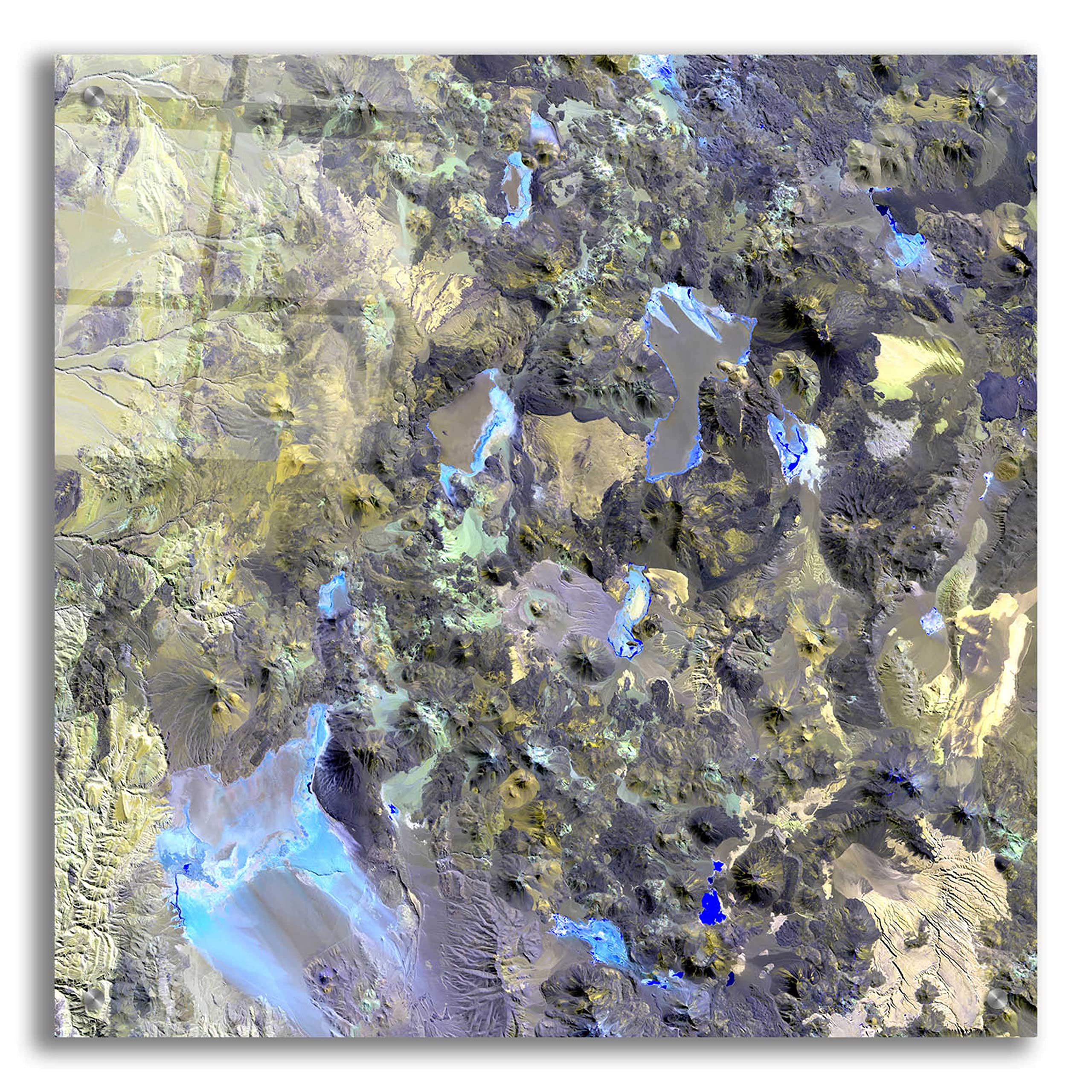 Epic Art 'Earth as Art: Chilean Volcanoes' Acrylic Glass Wall Decor - 24x24 Inch Modern Home & Office Wall Art - Perfect for Living Room, Bedroom, or Office Decor
