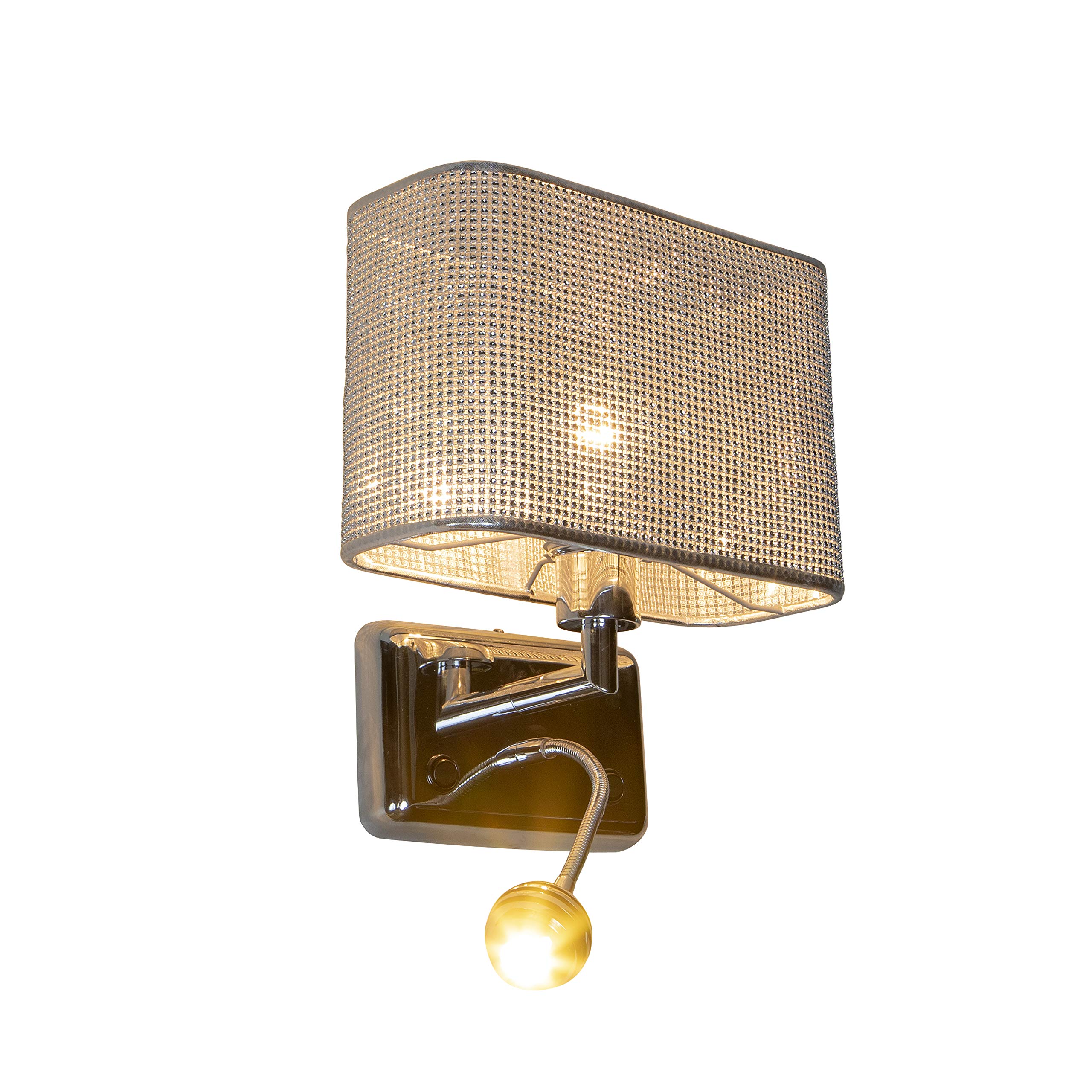Decor Therapy WL1161 Amet 2-Light Vanity Fixture in Chrome Finish - Perfect for Bathroom Makeup Mirror Lighting and Dressing Room Illumination