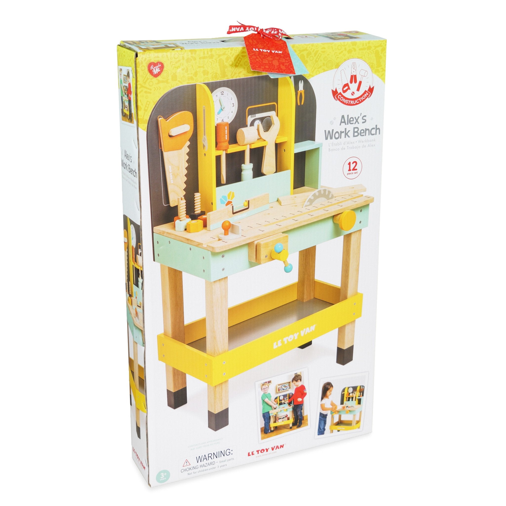 Alex's Work Bench - Heavy Duty Wooden Workbench for DIY Projects, Woodworking & Home Improvement | Perfect for Garage, Workshop & Crafting