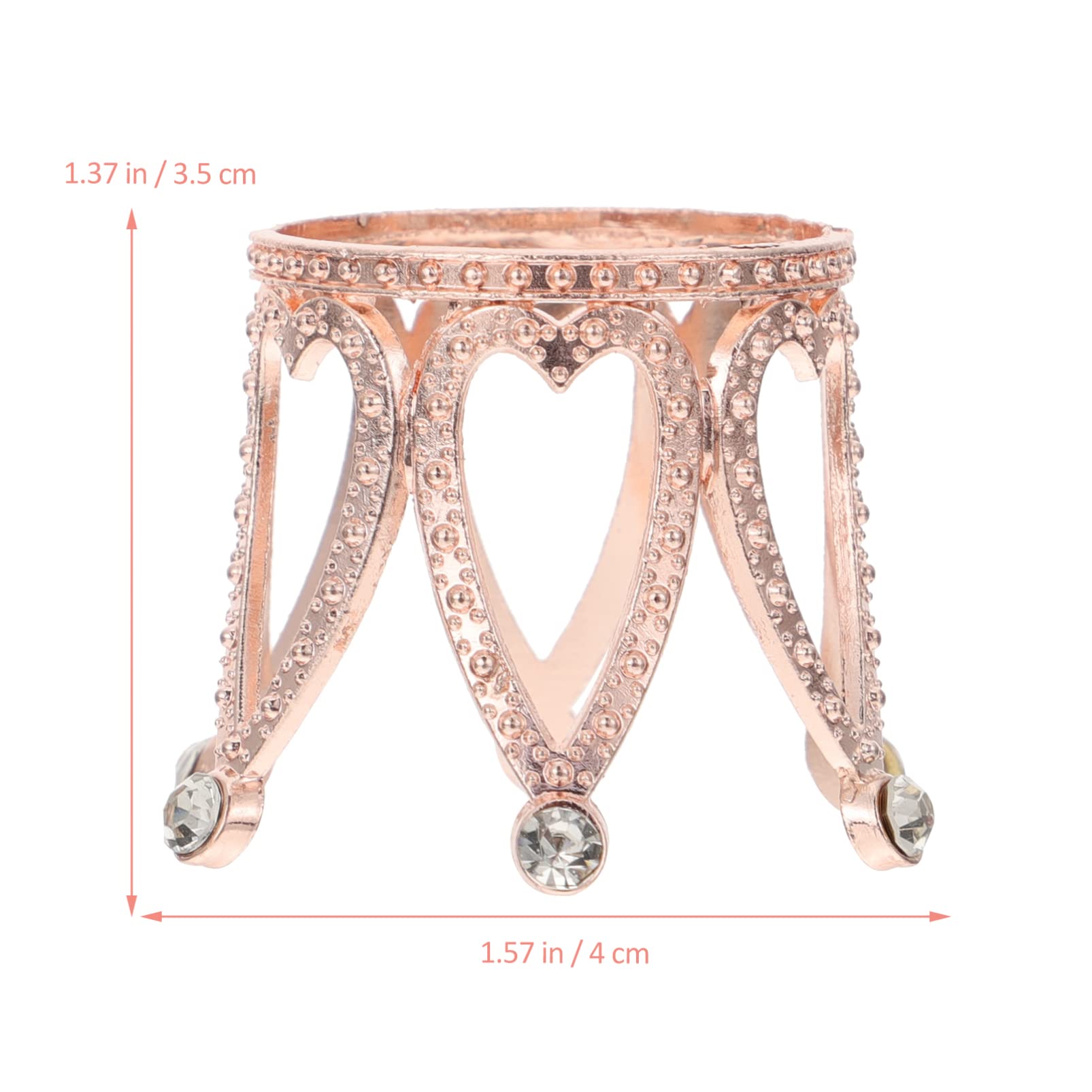 BESPORTBLE 2Pcs Clear Crystal Ball Display Stand - Crown Shape Rhinestone Snow Globe Stand, Easter Egg Holder with Gemstone Base for Spheres & Marble Balls - Perfect for Home Decor, Wedding Centerpieces, and Gift Displays