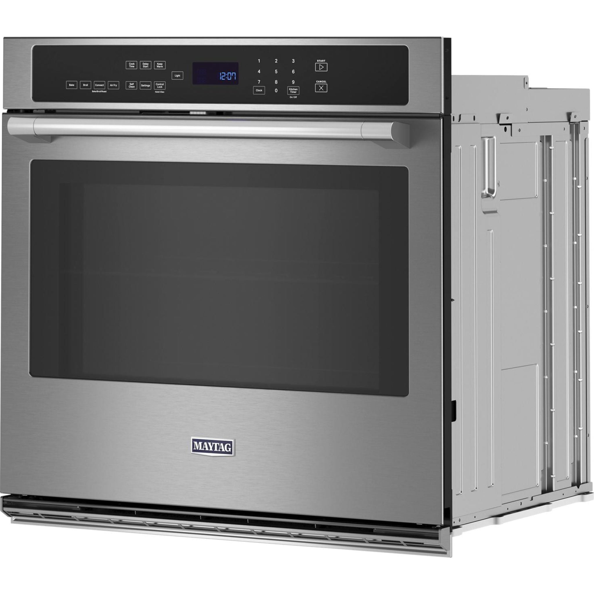 Maytag 30 Inch Convection Wall Oven - Stainless Steel, Fingerprint Resistant (Model MOES6030LZ) | Built-in Electric Oven for Modern Kitchens, Baking & Roasting