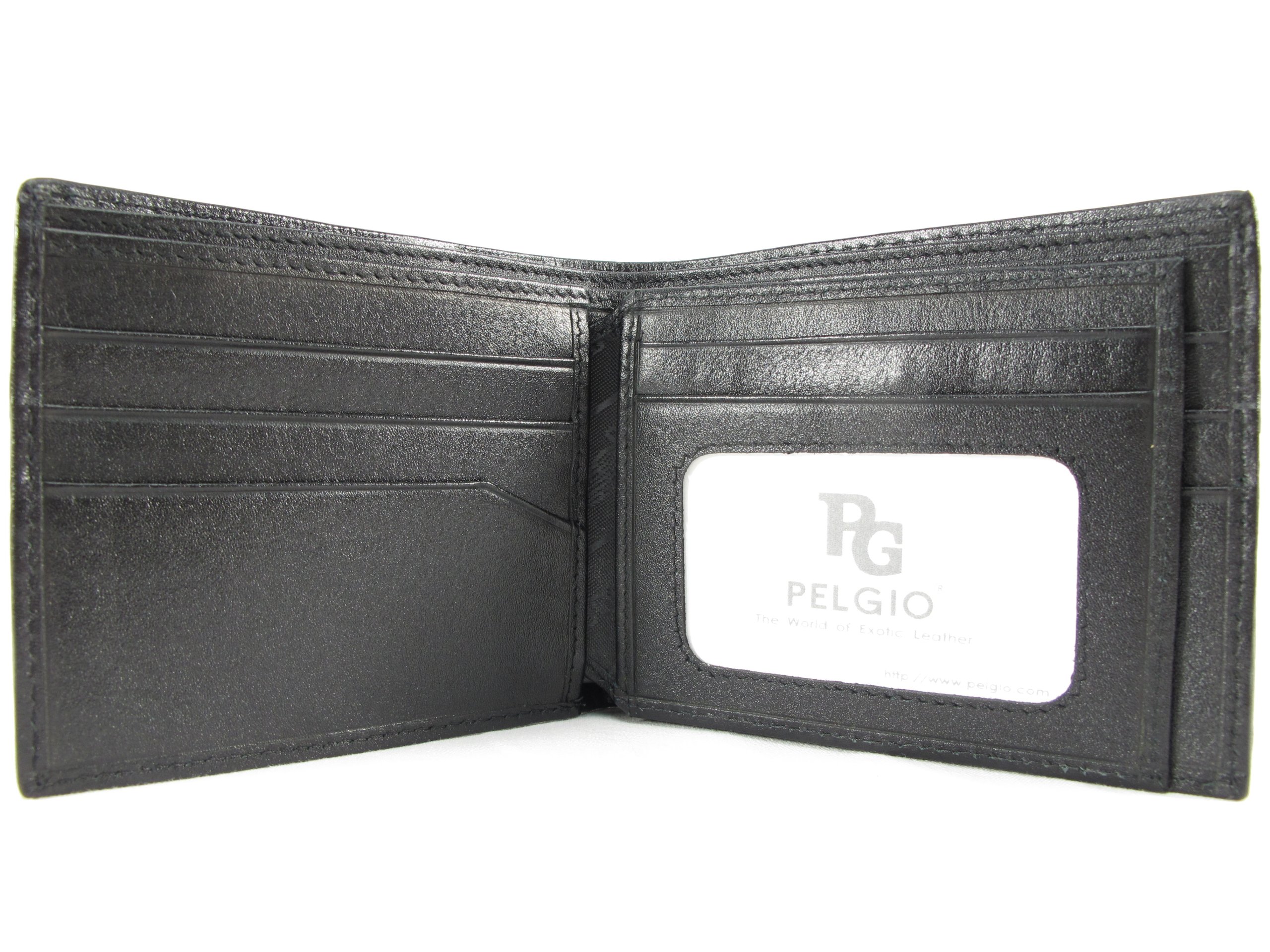 Genuine Row Diamond Stingray Skin Leather Bifold Wallet for Men - Luxury Slim RFID Blocking Credit Card Holder - Perfect for Business, Travel & Everyday Use