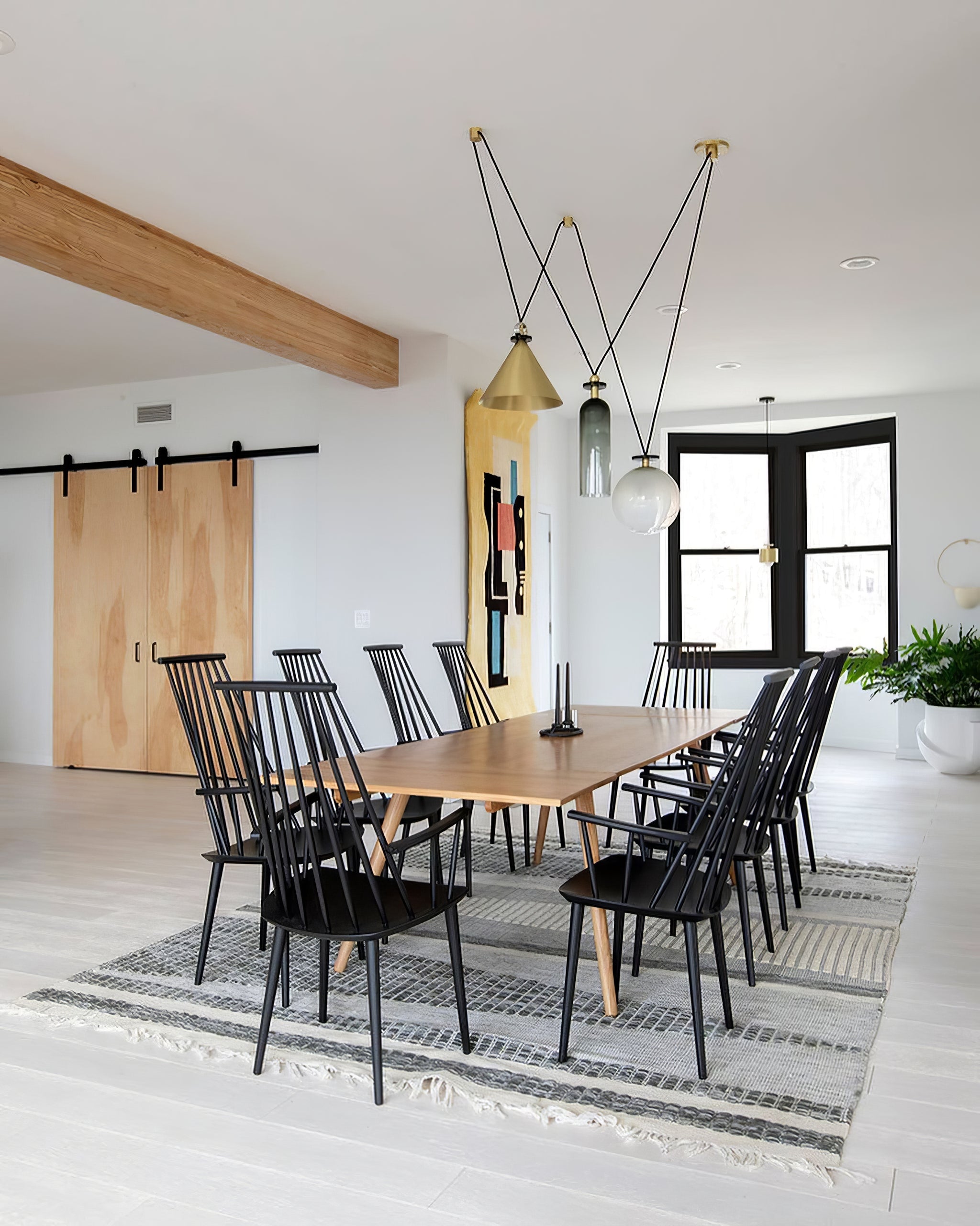 Modern Geometric Shape Art Chandelier - Elegant Lighting for Living Room, Dining Room & Bedroom Decor