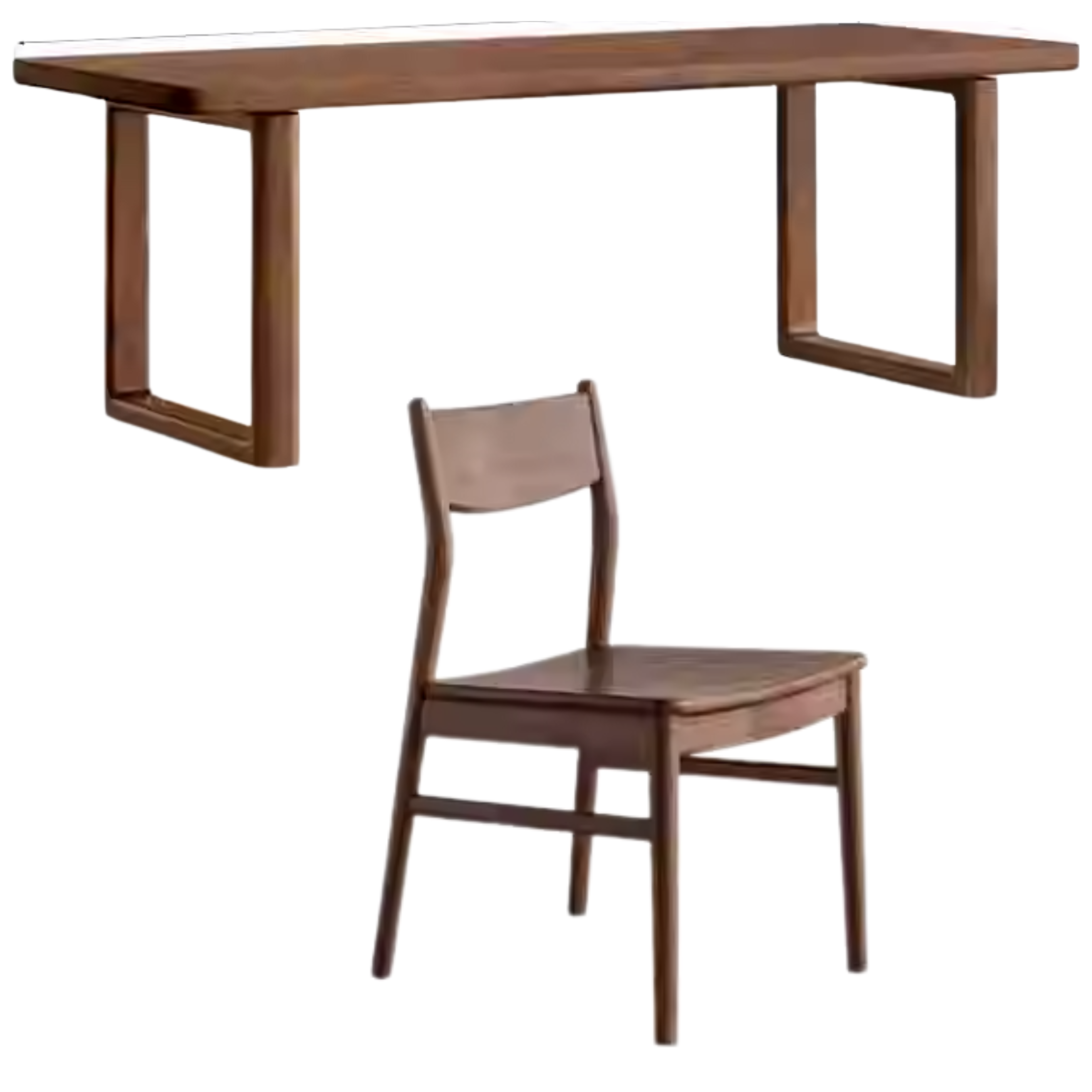 Premium Black Walnut Solid Wood Dining Table - Large 8-Seater Rustic Farmhouse Style for Dining Room & Kitchen | Handcrafted Natural Wood Table for Family Gatherings & Dinner Parties
