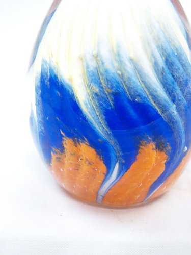 Handcrafted 3-Layer Snow Cone Egg Paperweight by M Design Art - Elegant Desk Decor for Home & Office (PW-663) | Perfect for Kitchen Countertops, Bookshelves, and Gift Giving