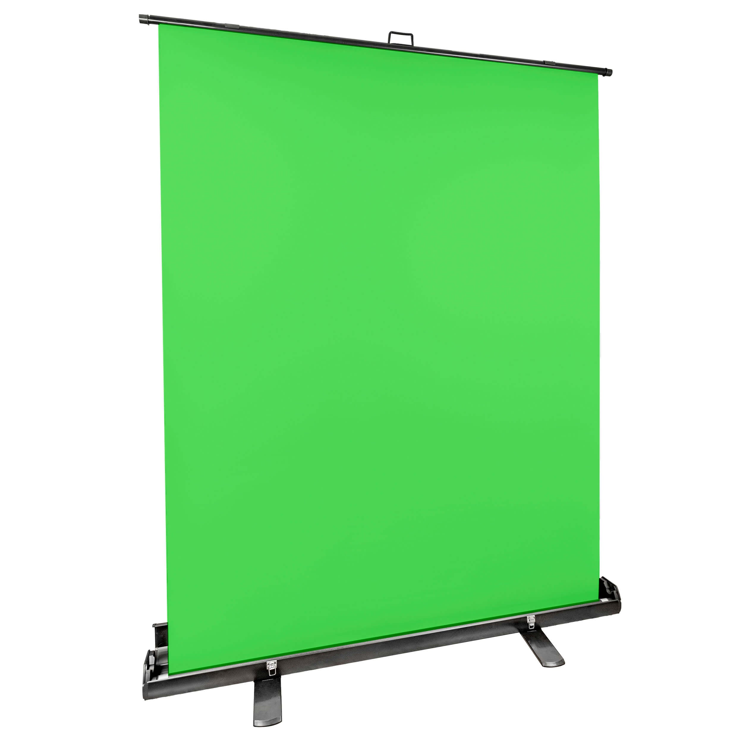 1.5x2m Portable Pull Up Green Screen Backdrop - Foldable Chroma Key Background for Photography, Video Streaming & Virtual Meetings