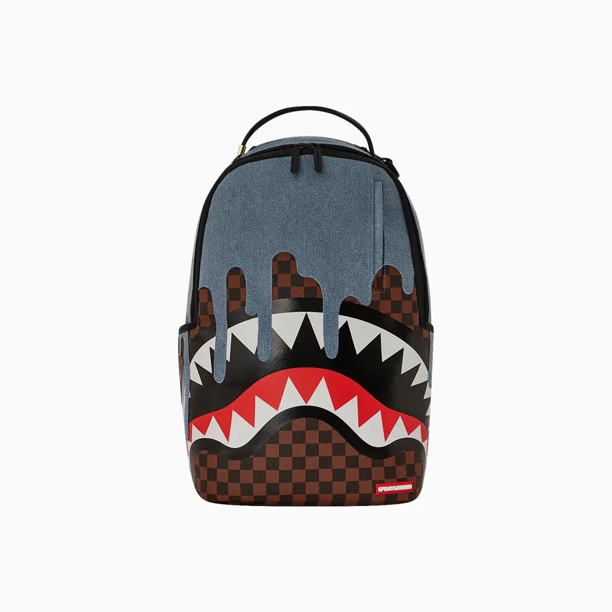 Shark Print Drip Backpack for School & Travel - Trendy Fabric House Design for Teens & Adults - Perfect for College, Gym & Outdoor Adventures