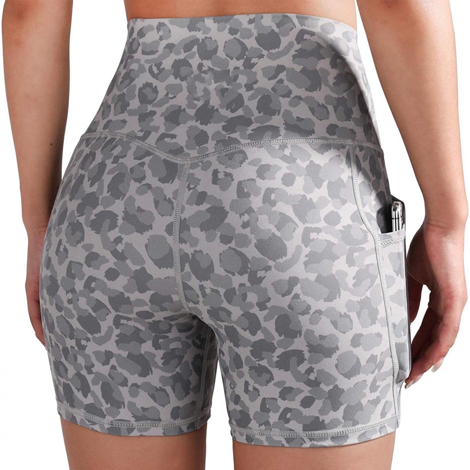 GOGOBO Women's High Waisted Tummy Control Scrunch Butt Lifting Yoga Shorts - Workout Running Shorts for Gym, Fitness & Everyday Wear