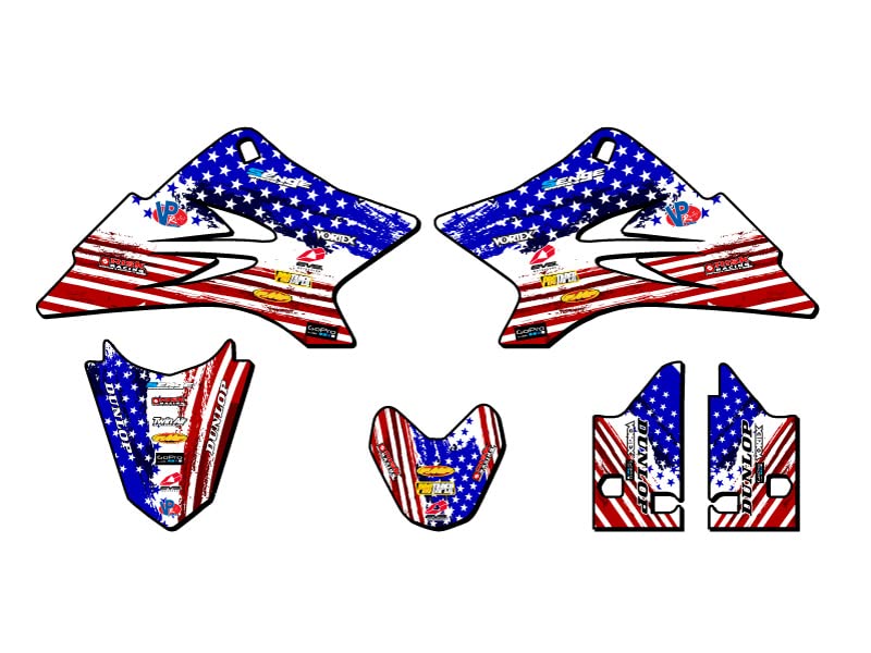 2006-2022 Yamaha TTR 50 Graphics Kit - USA Flag Design - Compatible with Yamaha TTR50 Dirt Bike - Perfect for Motocross Racing & Off-Road Adventures