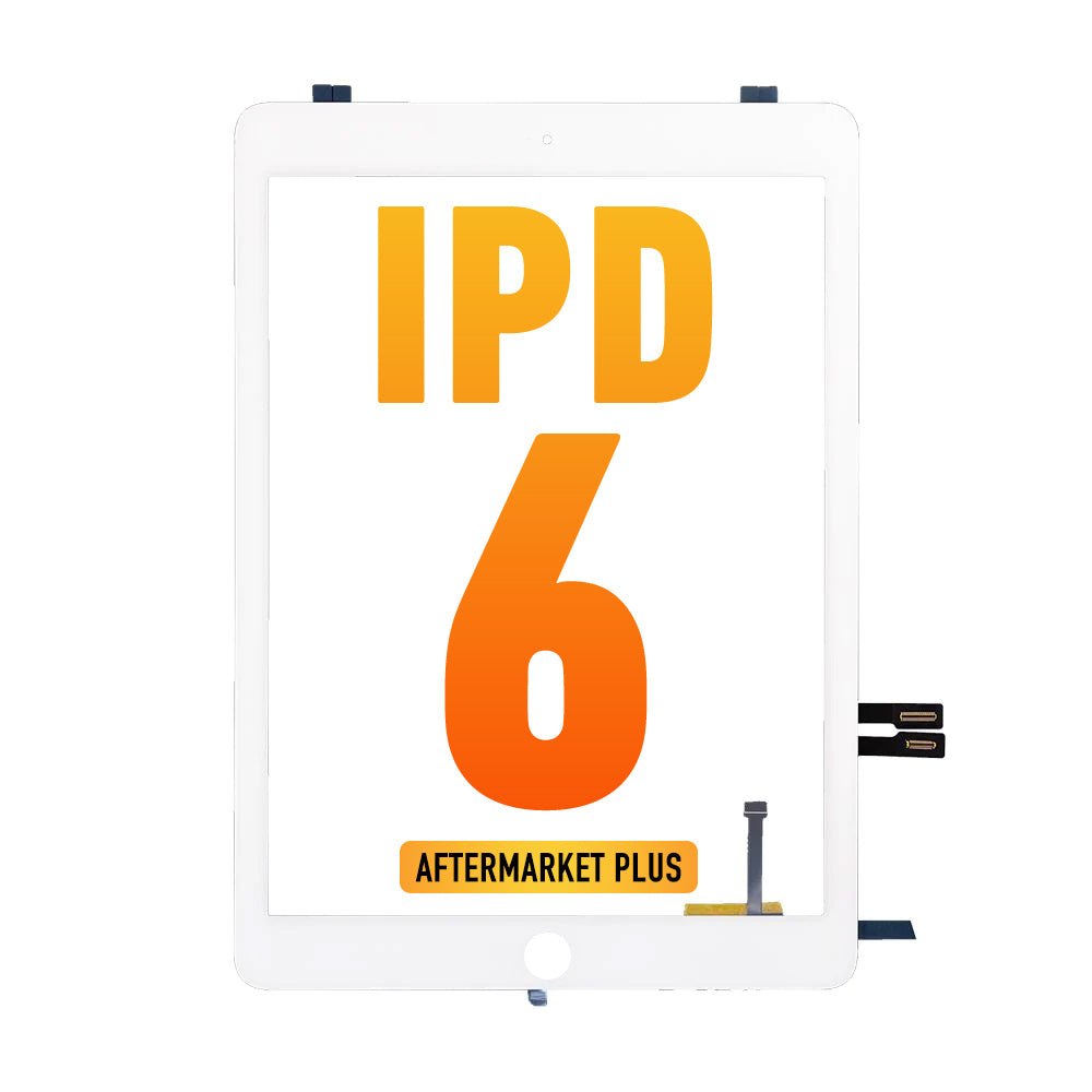 iPad 6 (2018) Digitizer Replacement Screen - No Home Button - Aftermarket Plus White Display Touch Panel - Perfect for DIY Repairs & Screen Replacement at Home