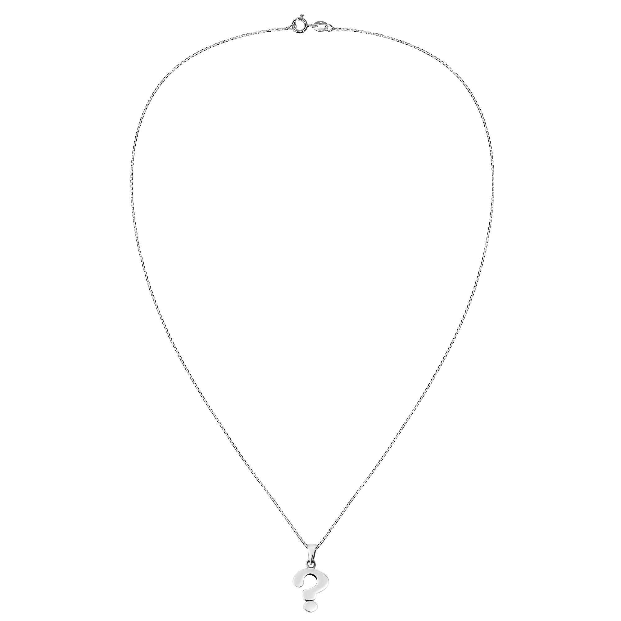 AeraVida Trendy .925 Sterling Silver Question Mark Pendant Necklace for Women | Dainty Minimalist Charm Jewelry Gift for Her | Perfect for Everyday Wear, Layering & Special Occasions