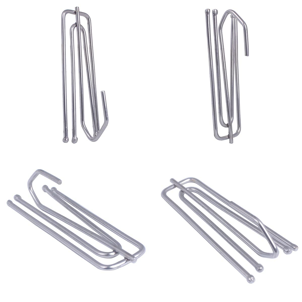 Stainless Steel Curtain Pleater Hooks 30pcs - 4 Prong Traverse Drapery Clips for Drapes & Curtains | Heavy Duty Curtain Hooks for Smooth Rod Slides | Perfect for Living Room, Bedroom & Window Treatments