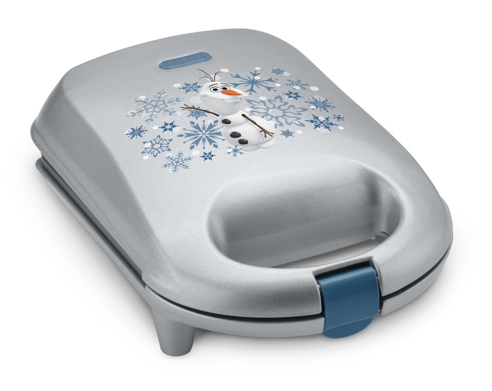 Disney Frozen Olaf Silver Waffle Maker - Non-Stick Electric Waffle Iron for Kids & Adults - Perfect for Breakfast, Parties & Family Fun