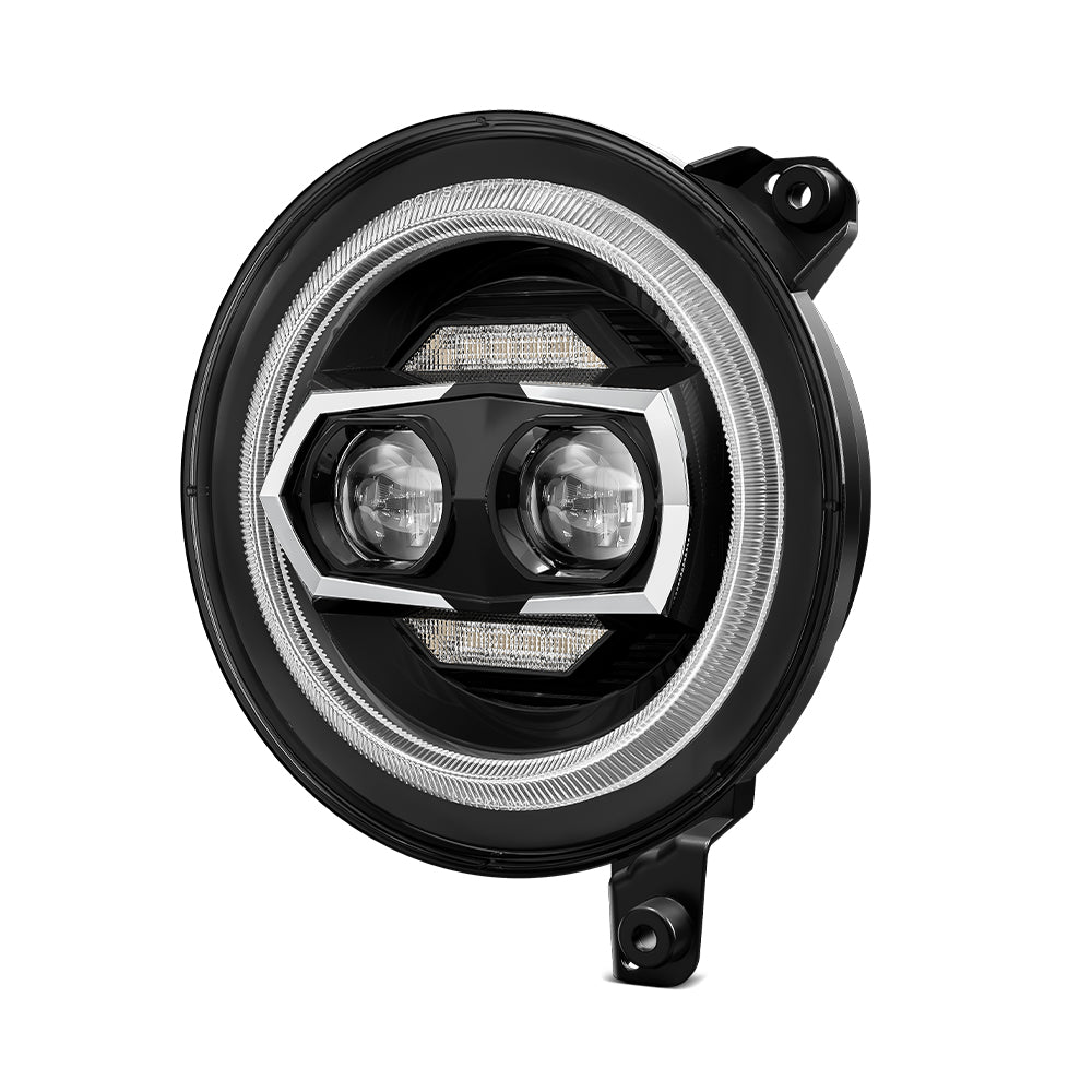 9 Inch Round LED Headlights for Jeep Wrangler JL & Gladiator JT (2018-2025) - High Performance Replacement Headlights for Off-Road & Night Driving